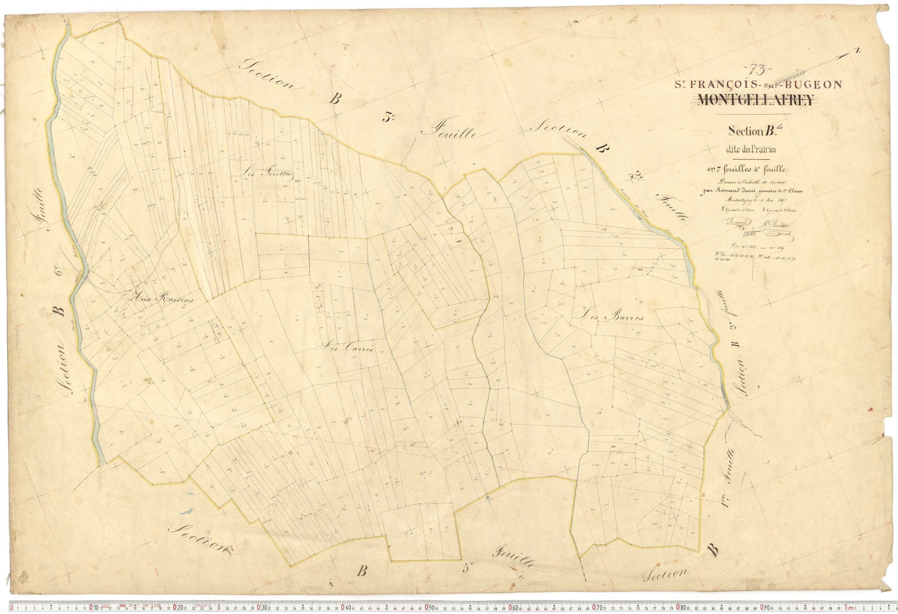 Saint-François-Longchamp - Plans cadastraux du premier cadastre français.