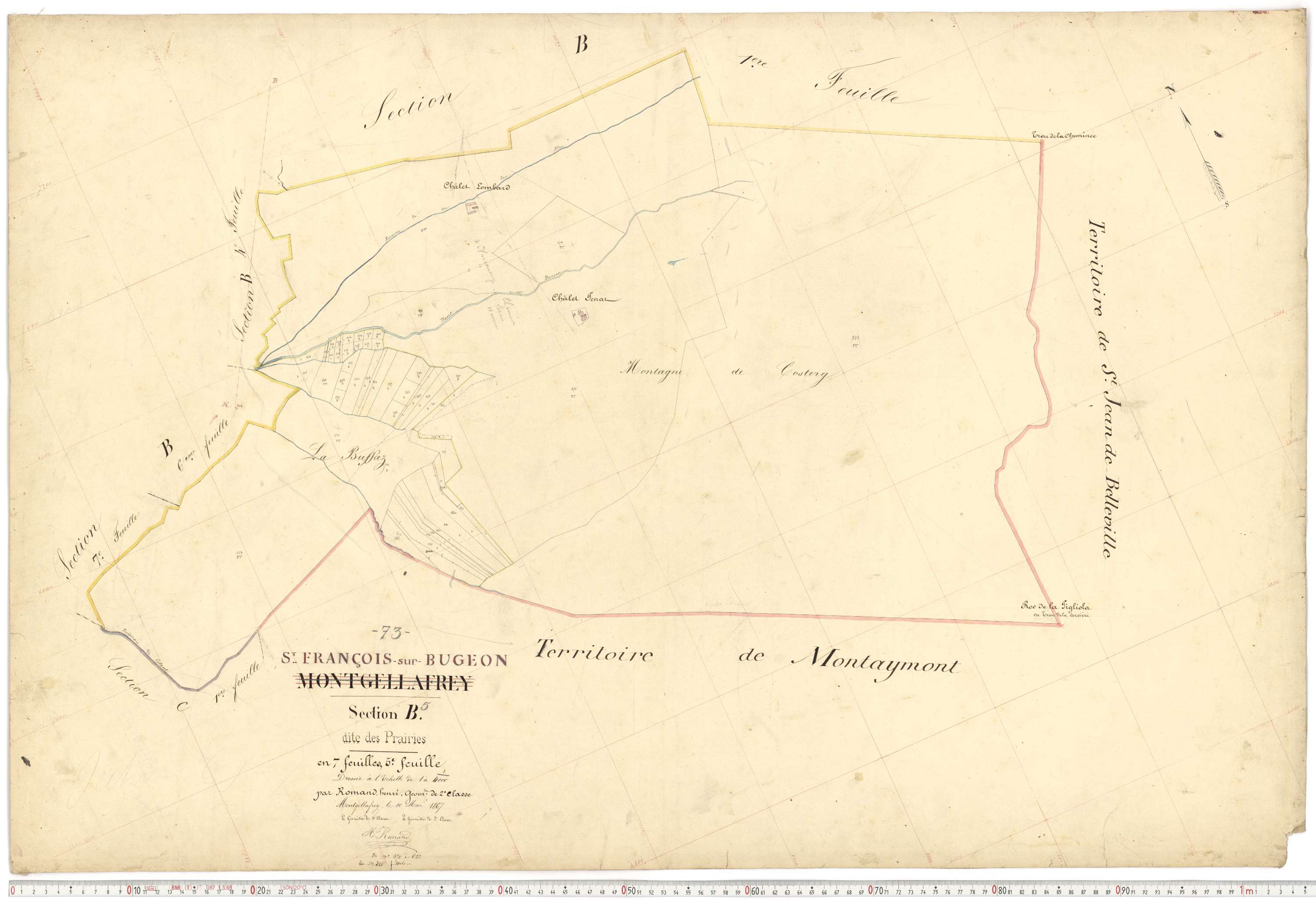 Saint-François-Longchamp - Plans cadastraux du premier cadastre français.