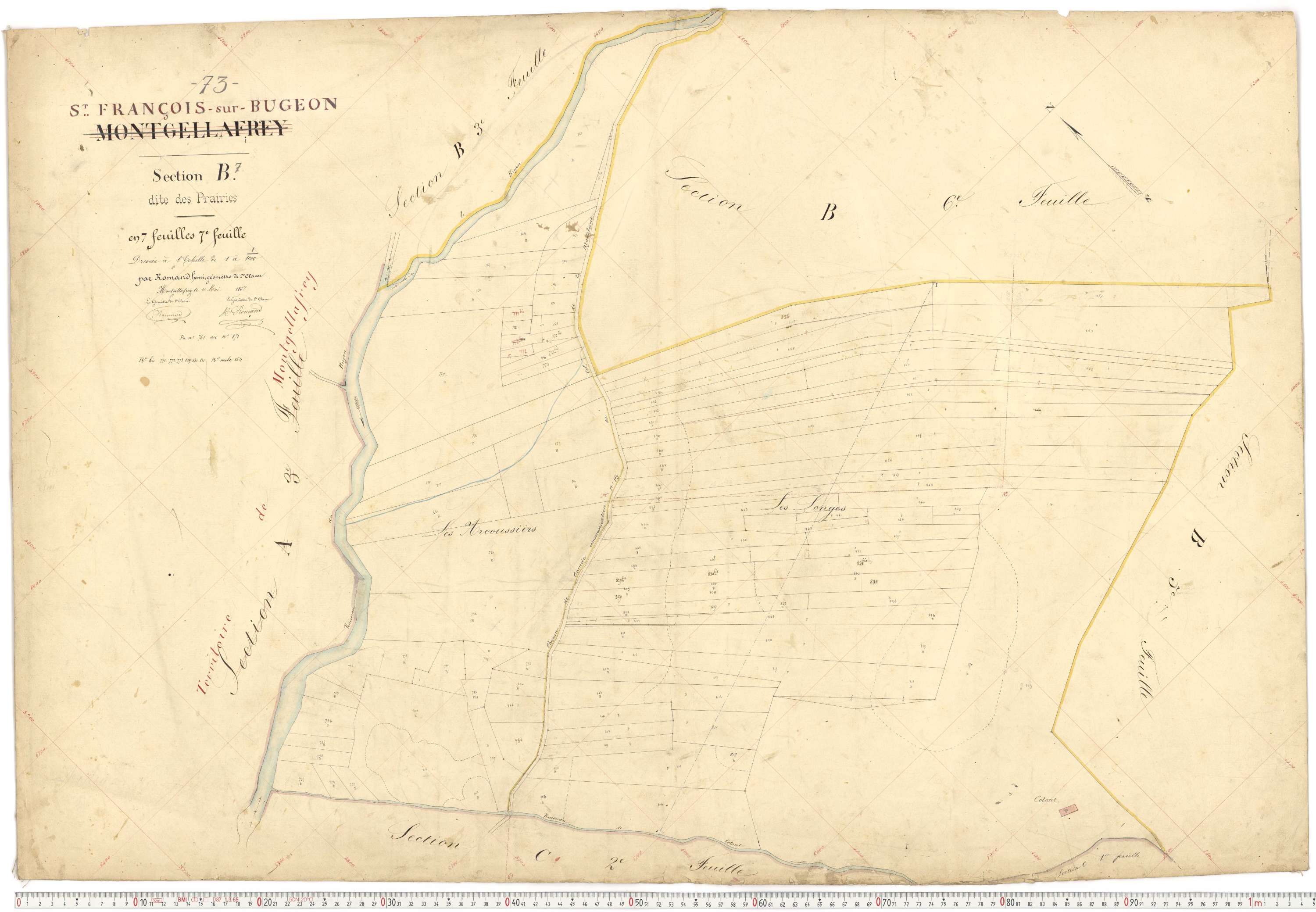Saint-François-Longchamp - Plans cadastraux du premier cadastre français.