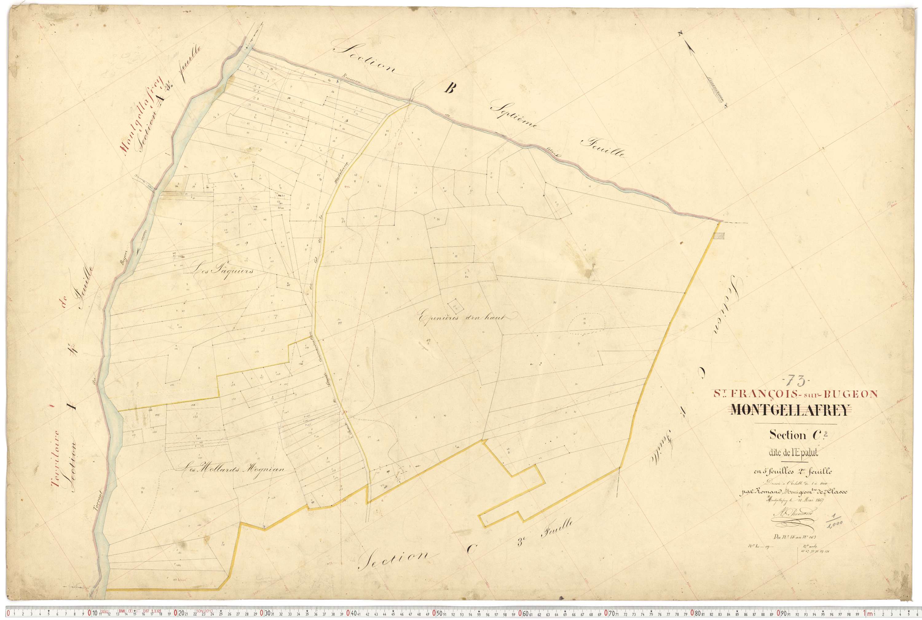Saint-François-Longchamp - Plans cadastraux du premier cadastre français.