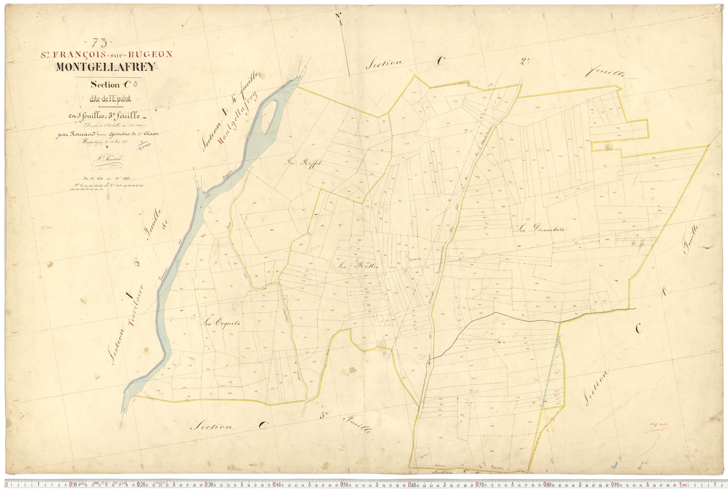 Saint-François-Longchamp - Plans cadastraux du premier cadastre français.