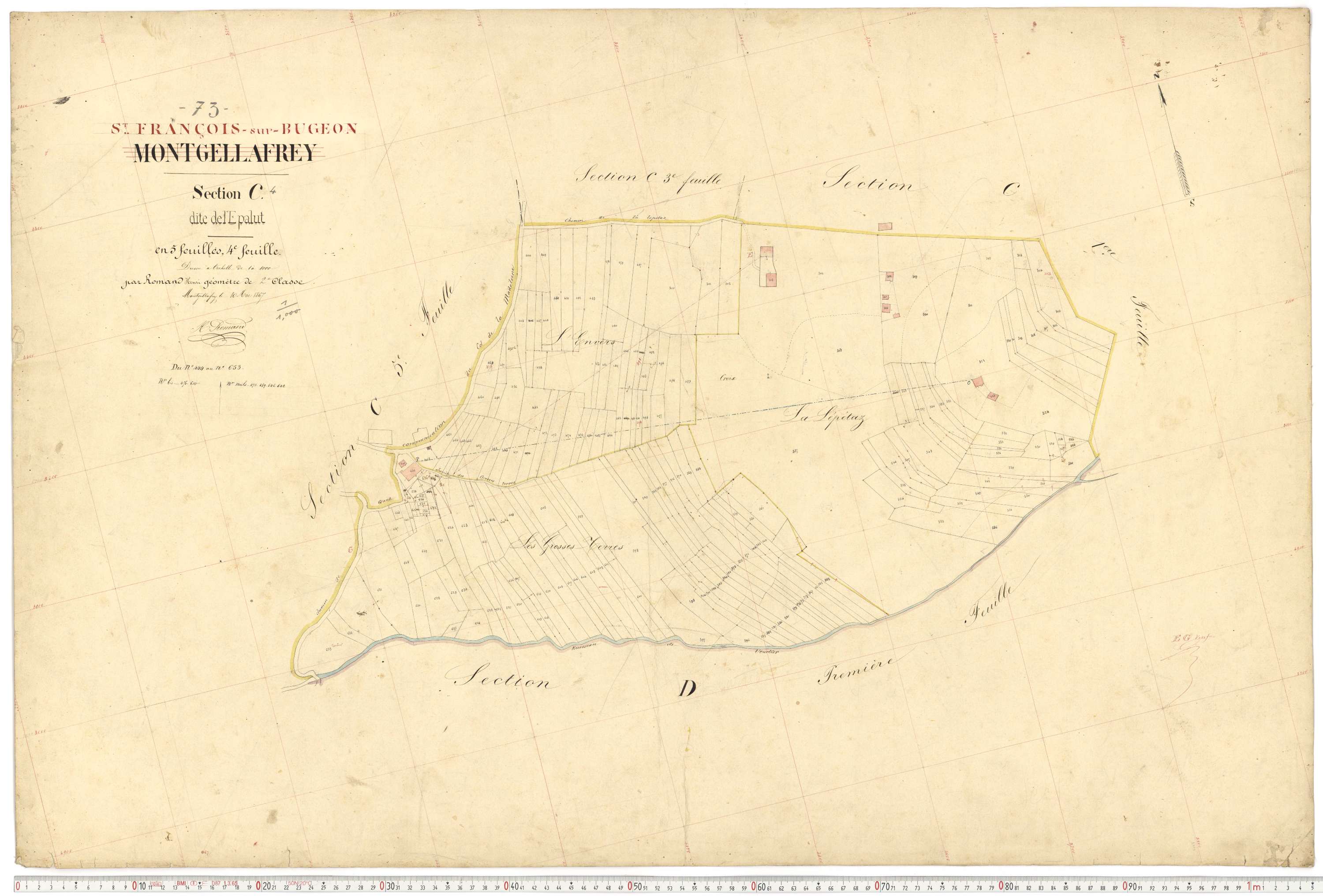 Saint-François-Longchamp - Plans cadastraux du premier cadastre français.