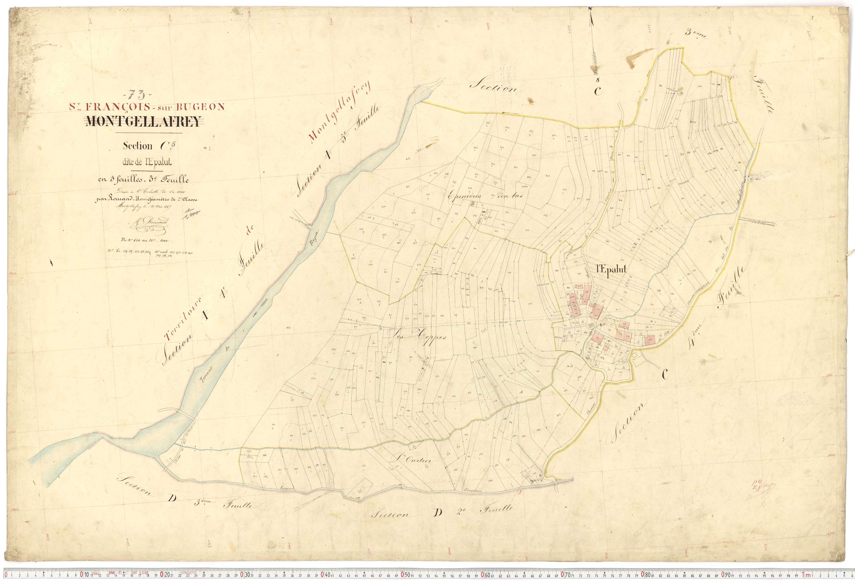 Saint-François-Longchamp - Plans cadastraux du premier cadastre français.