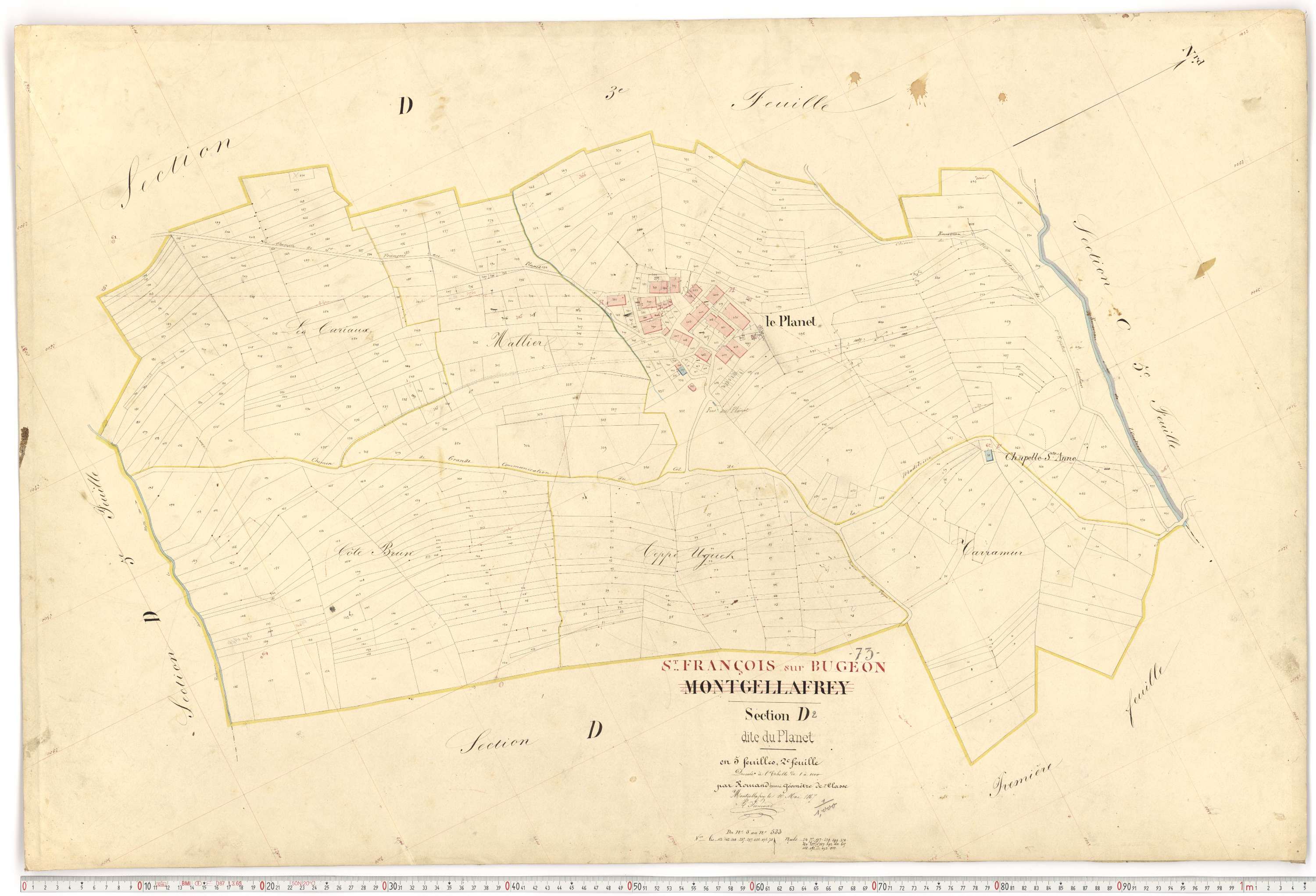 Saint-François-Longchamp - Plans cadastraux du premier cadastre français.