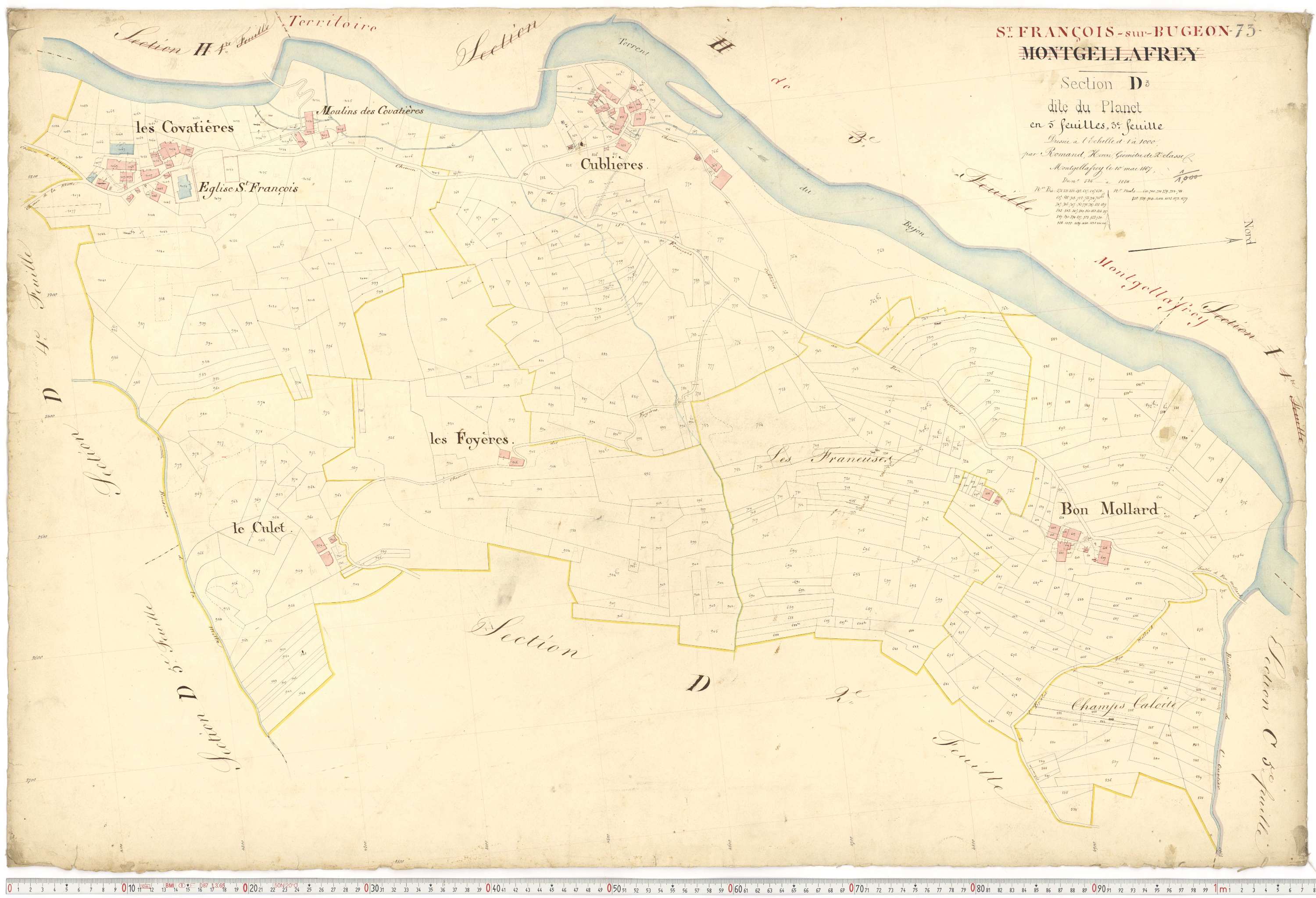 Saint-François-Longchamp - Plans cadastraux du premier cadastre français.