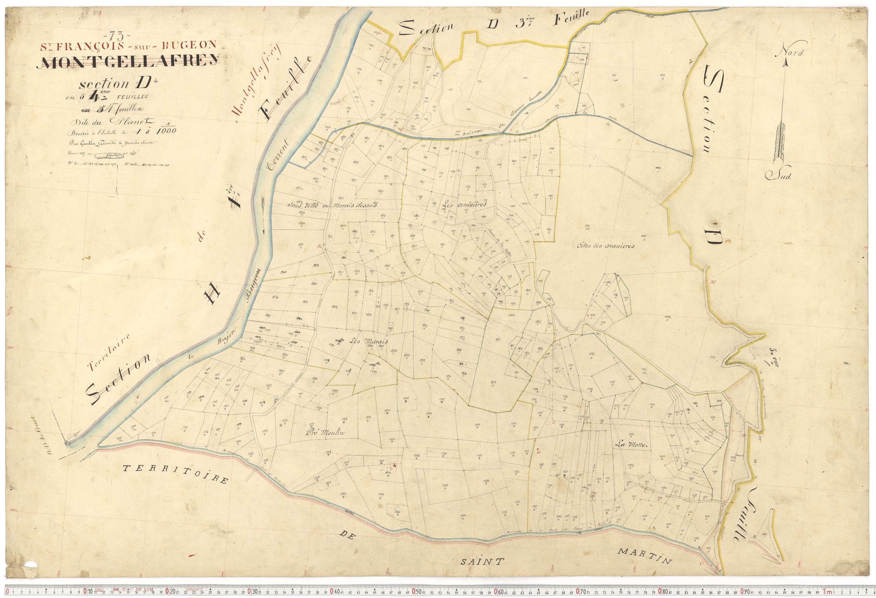 Saint-François-Longchamp - Plans cadastraux du premier cadastre français.