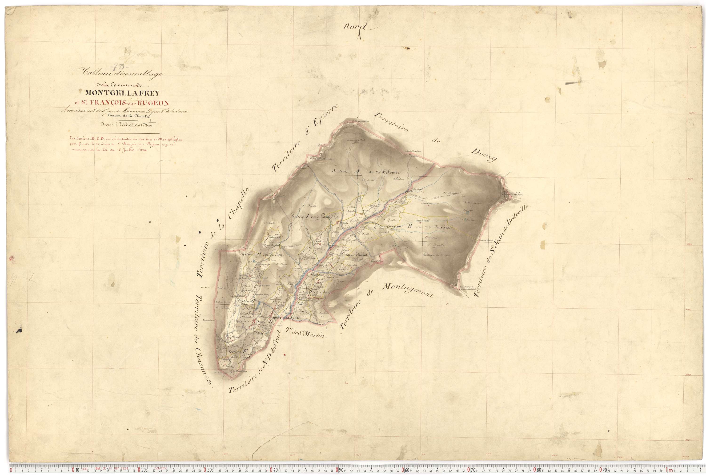Saint-François-Longchamp - Plans cadastraux du premier cadastre français.