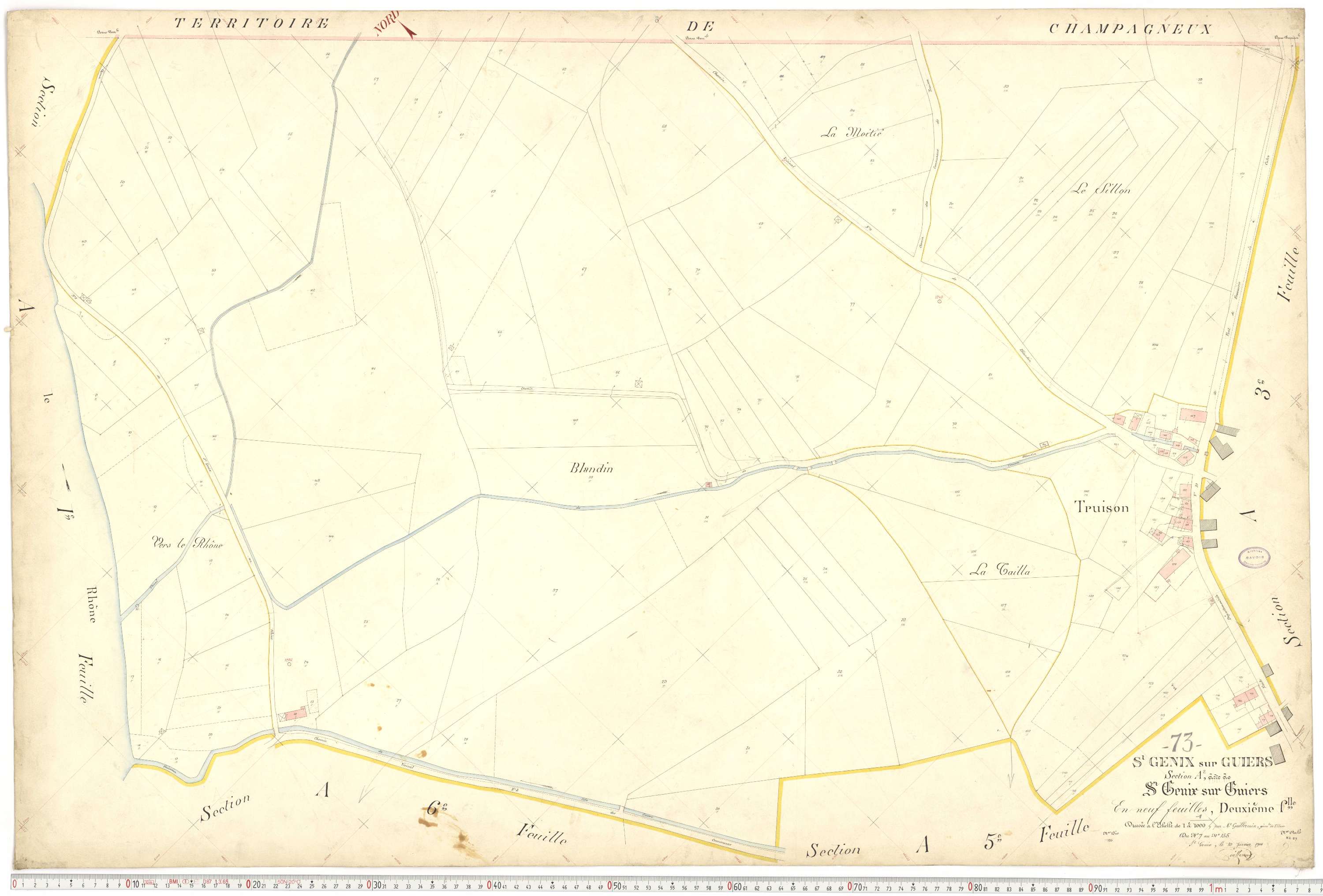 Saint-Genix-sur-Guiers - Plans cadastraux du premier cadastre français.