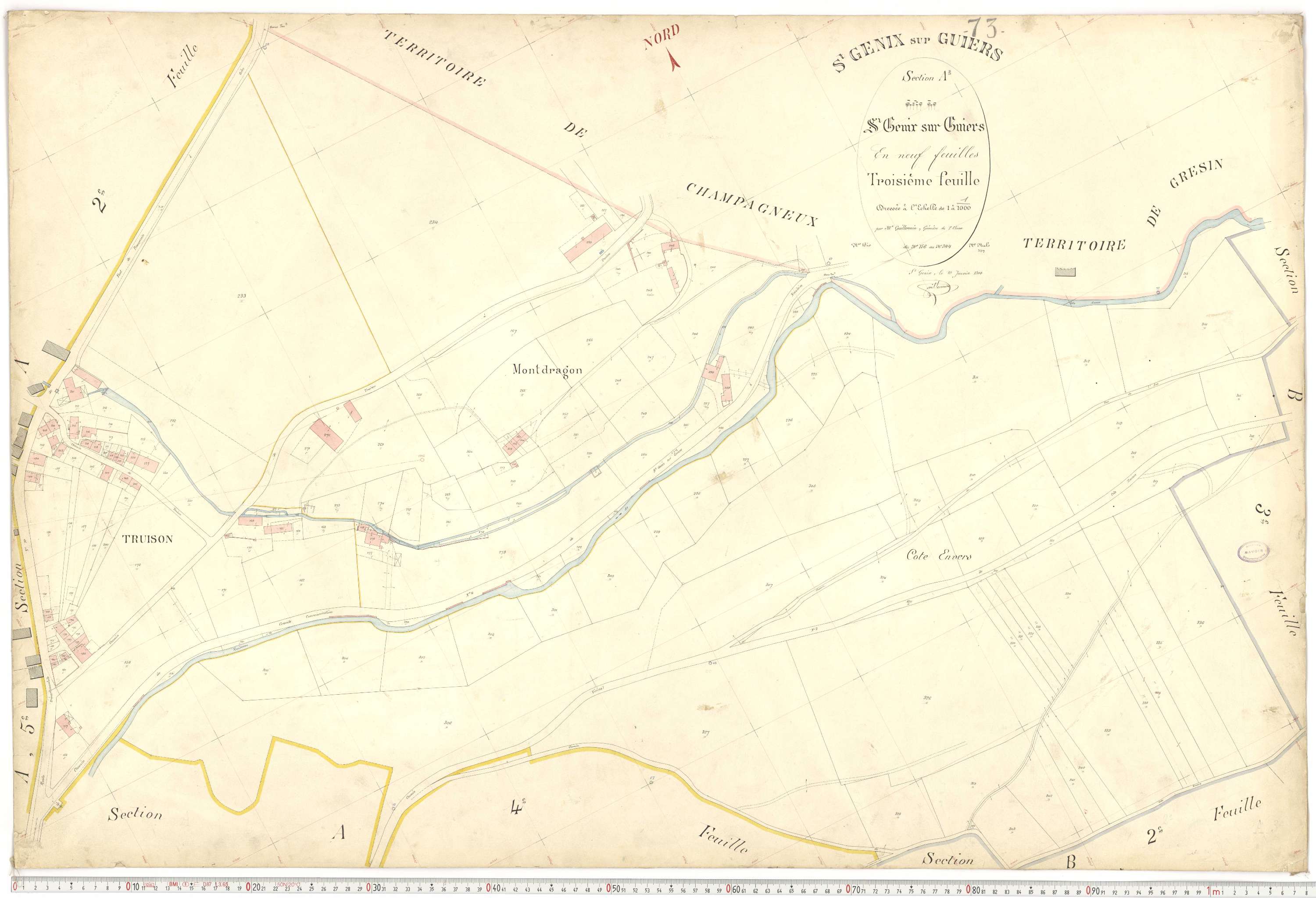 Saint-Genix-sur-Guiers - Plans cadastraux du premier cadastre français.