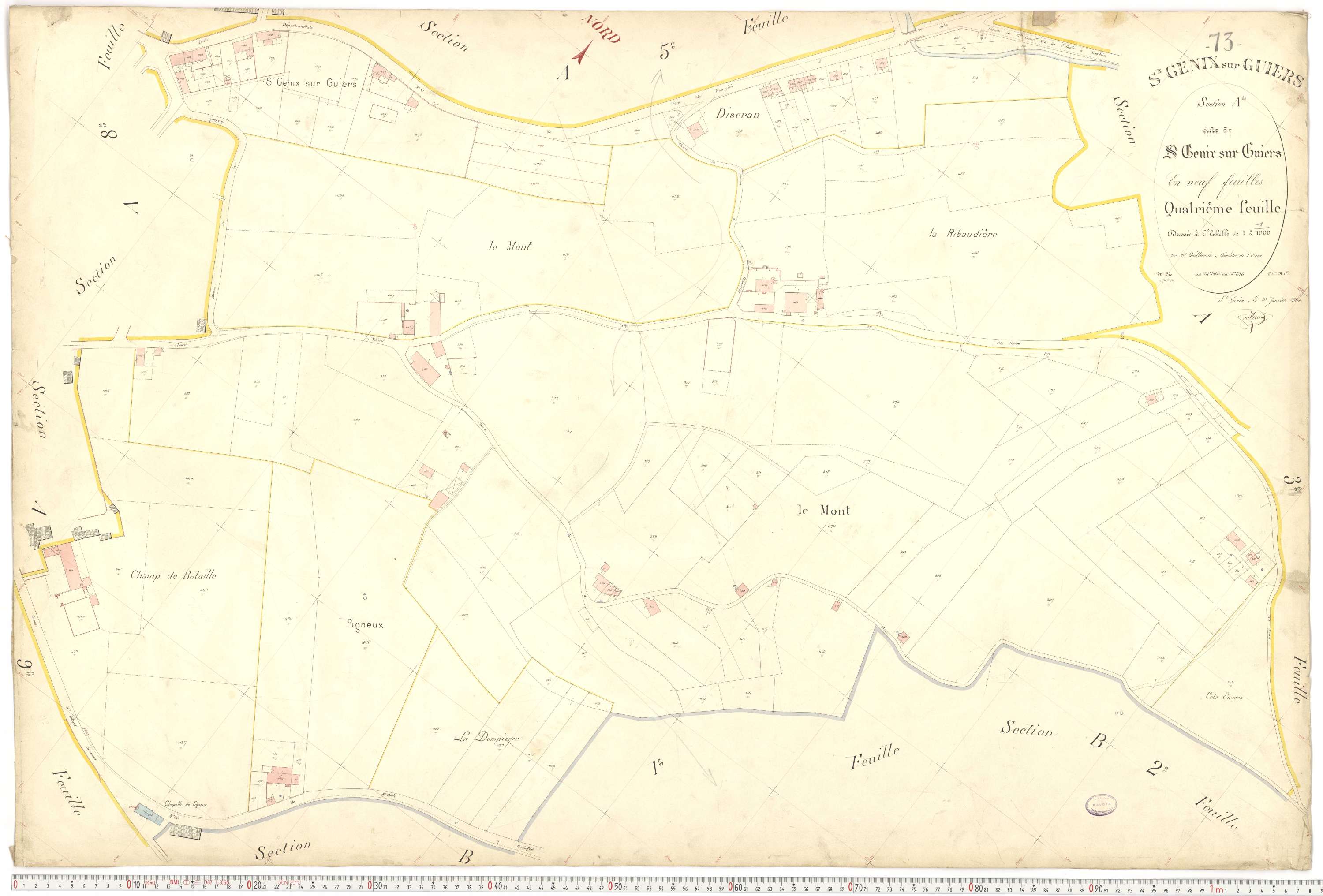 Saint-Genix-sur-Guiers - Plans cadastraux du premier cadastre français.