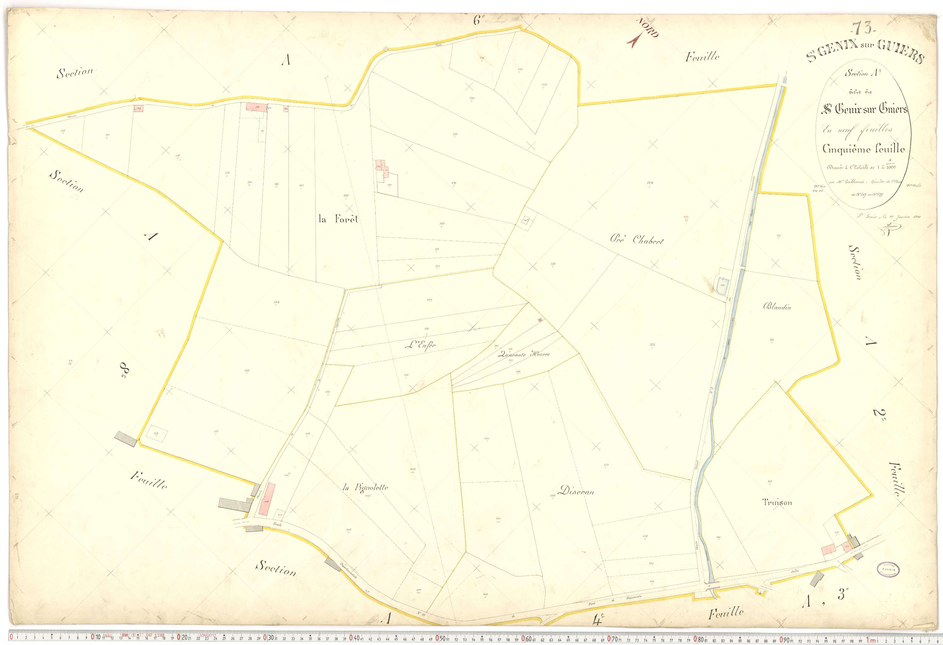 Saint-Genix-sur-Guiers - Plans cadastraux du premier cadastre français.