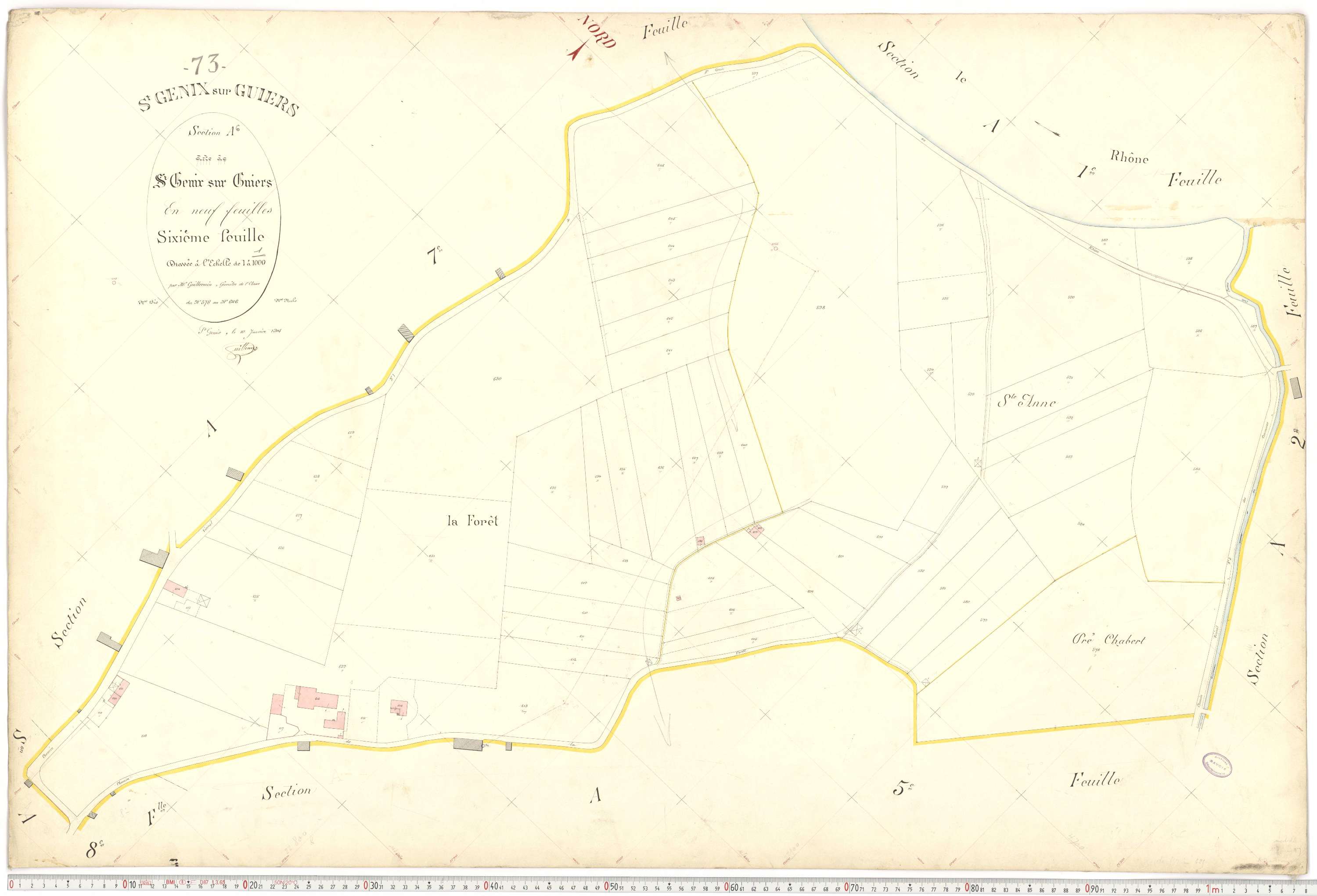 Saint-Genix-sur-Guiers - Plans cadastraux du premier cadastre français.