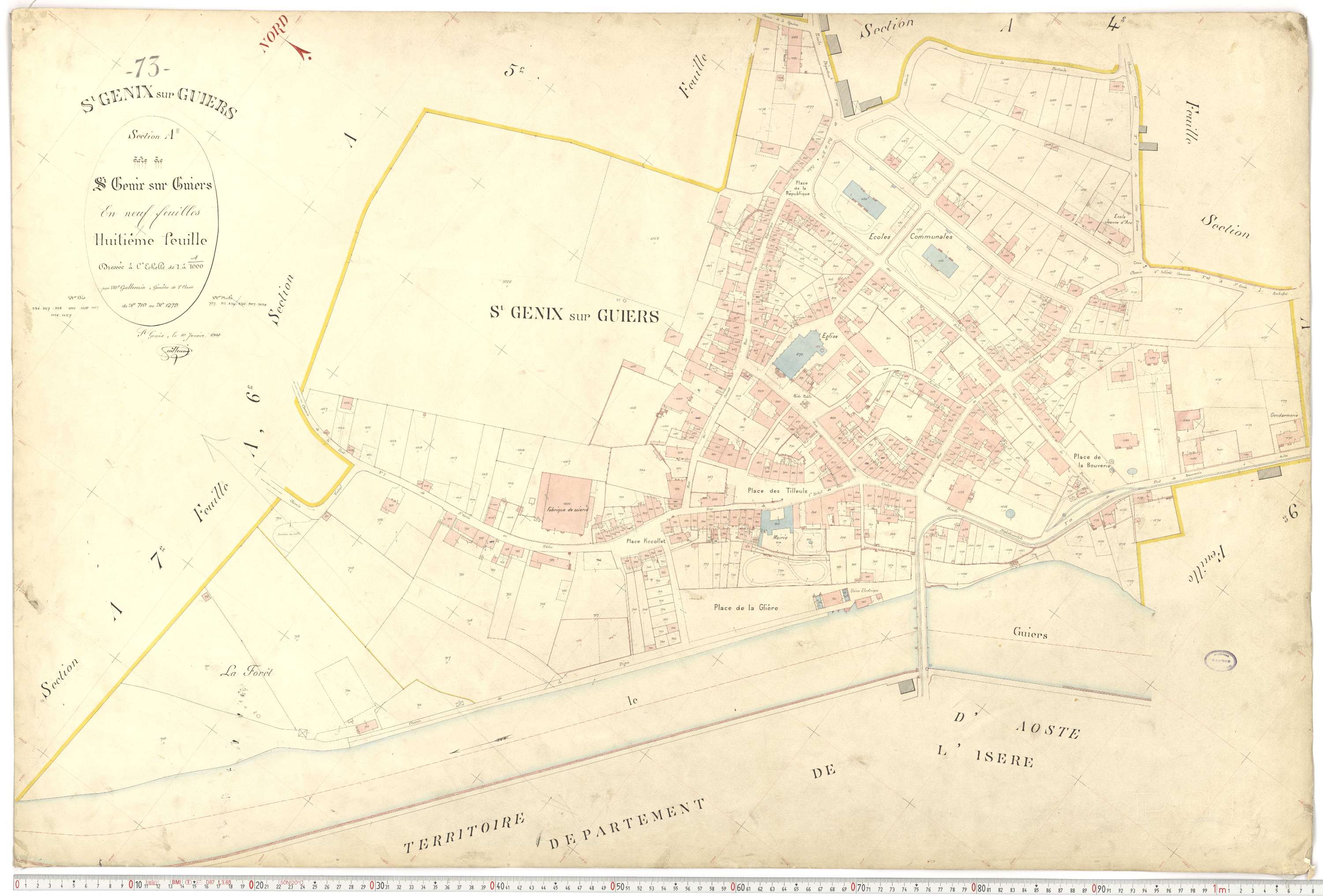 Saint-Genix-sur-Guiers - Plans cadastraux du premier cadastre français.