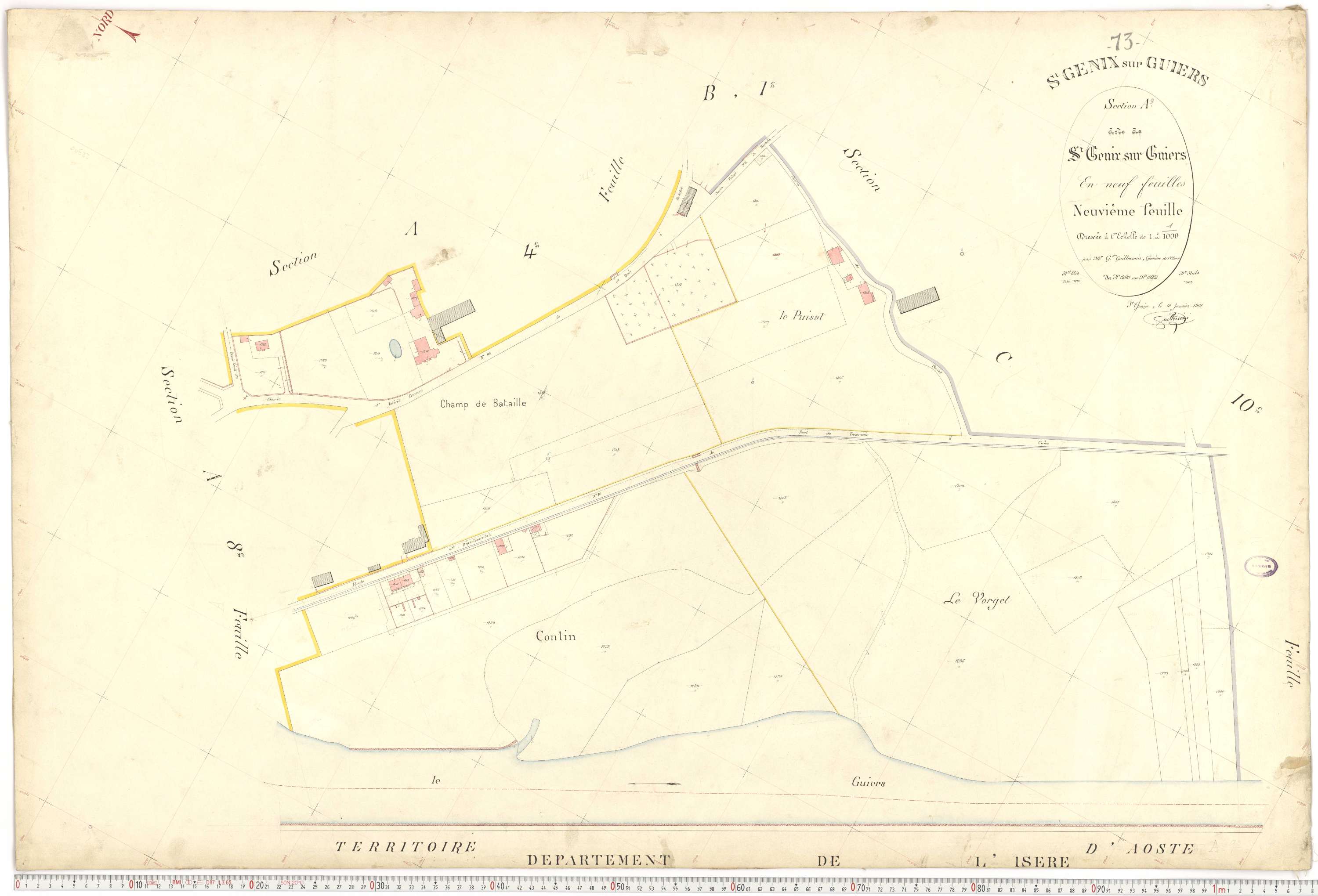 Saint-Genix-sur-Guiers - Plans cadastraux du premier cadastre français.
