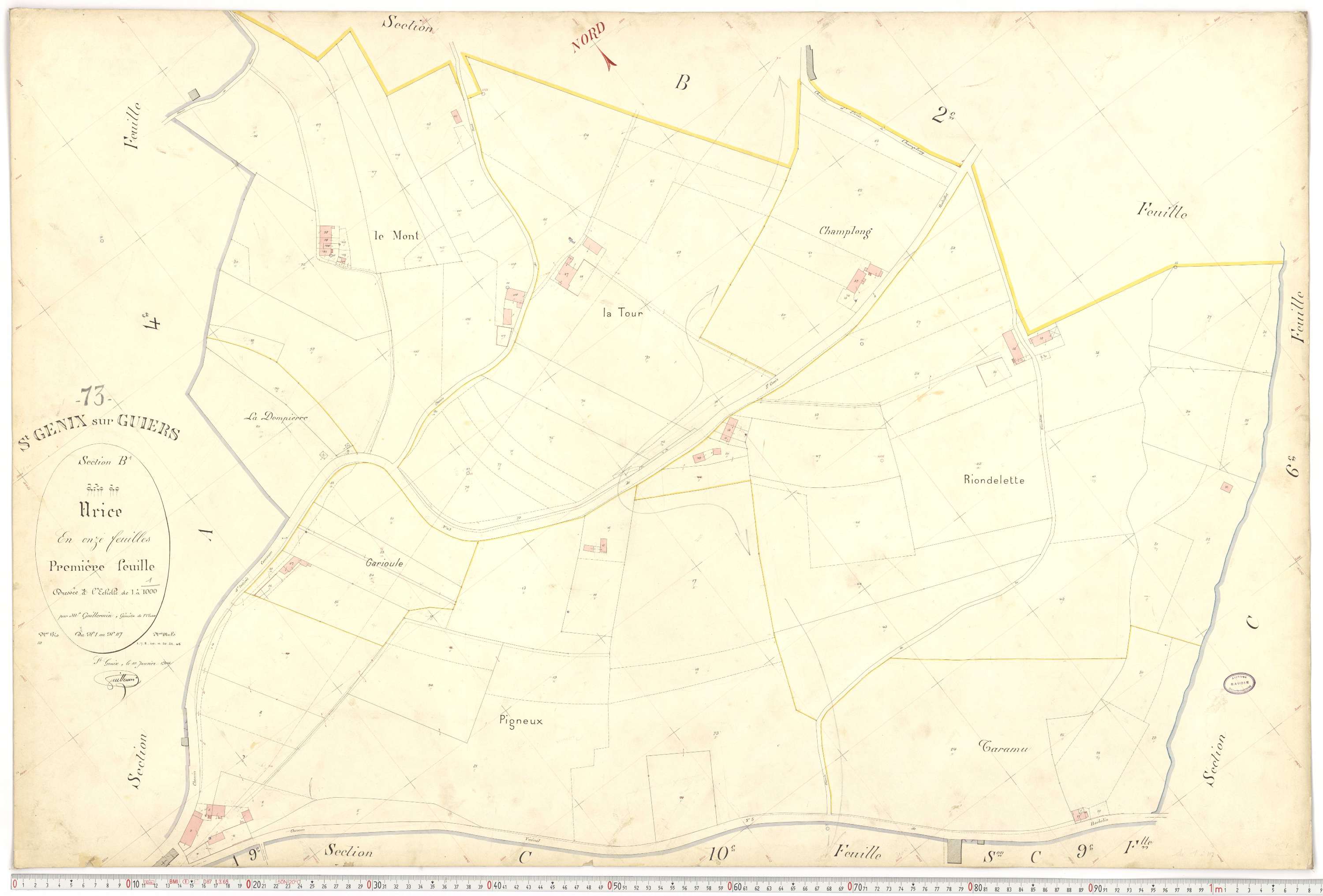 Saint-Genix-sur-Guiers - Plans cadastraux du premier cadastre français.