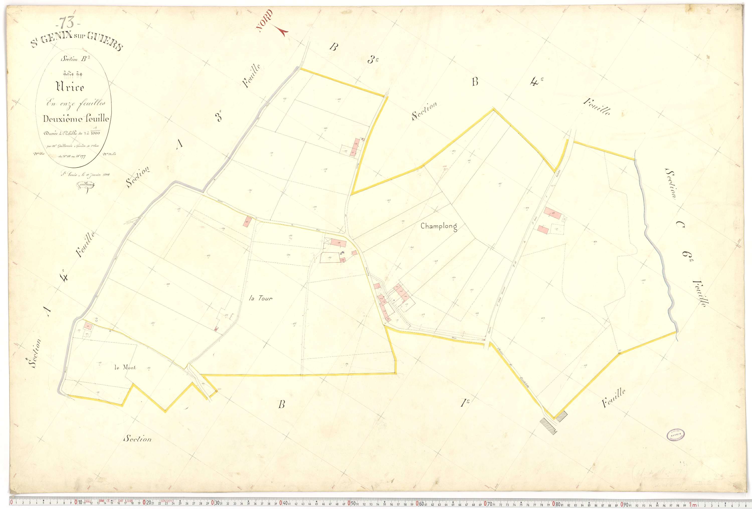 Saint-Genix-sur-Guiers - Plans cadastraux du premier cadastre français.