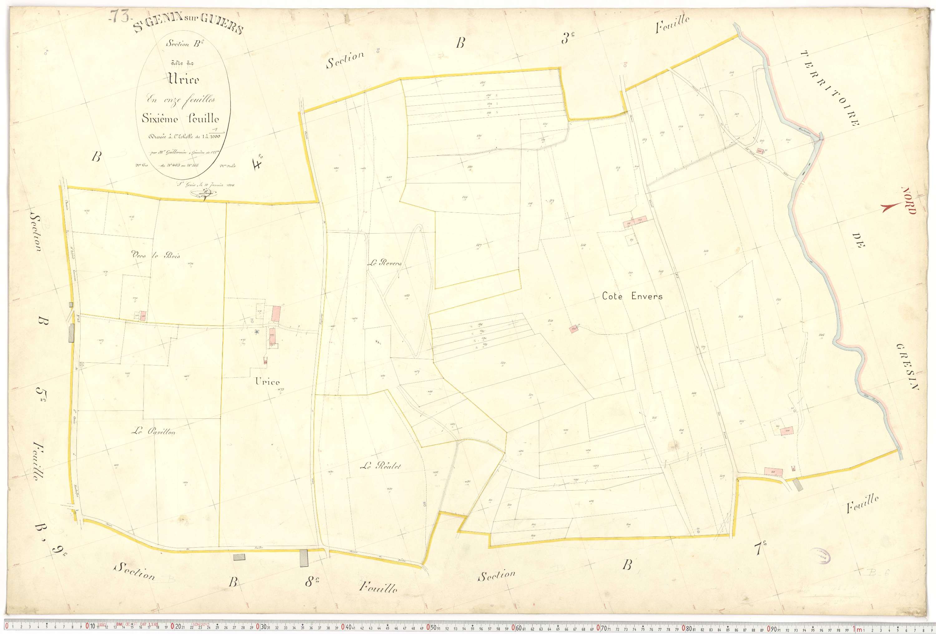 Saint-Genix-sur-Guiers - Plans cadastraux du premier cadastre français.