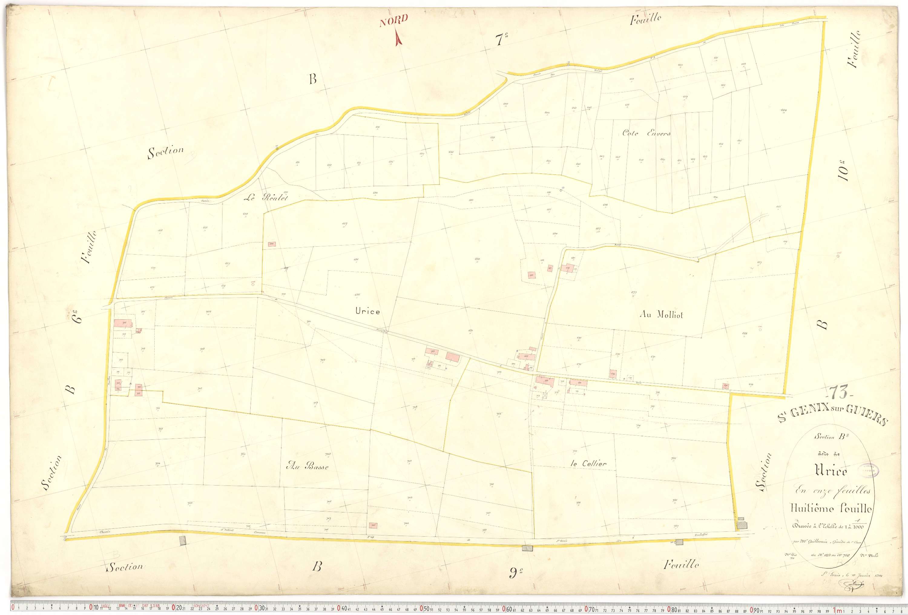 Saint-Genix-sur-Guiers - Plans cadastraux du premier cadastre français.