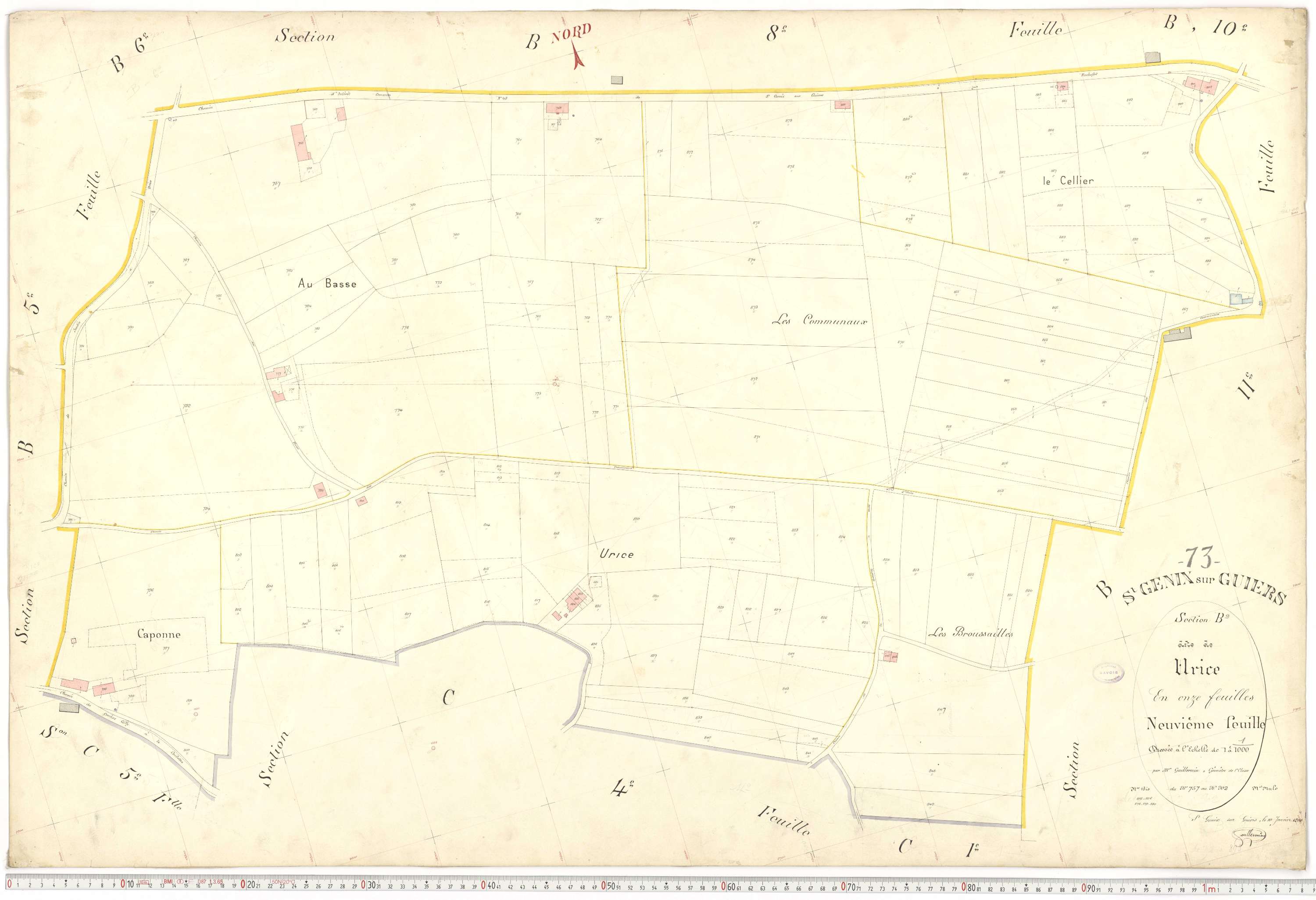 Saint-Genix-sur-Guiers - Plans cadastraux du premier cadastre français.