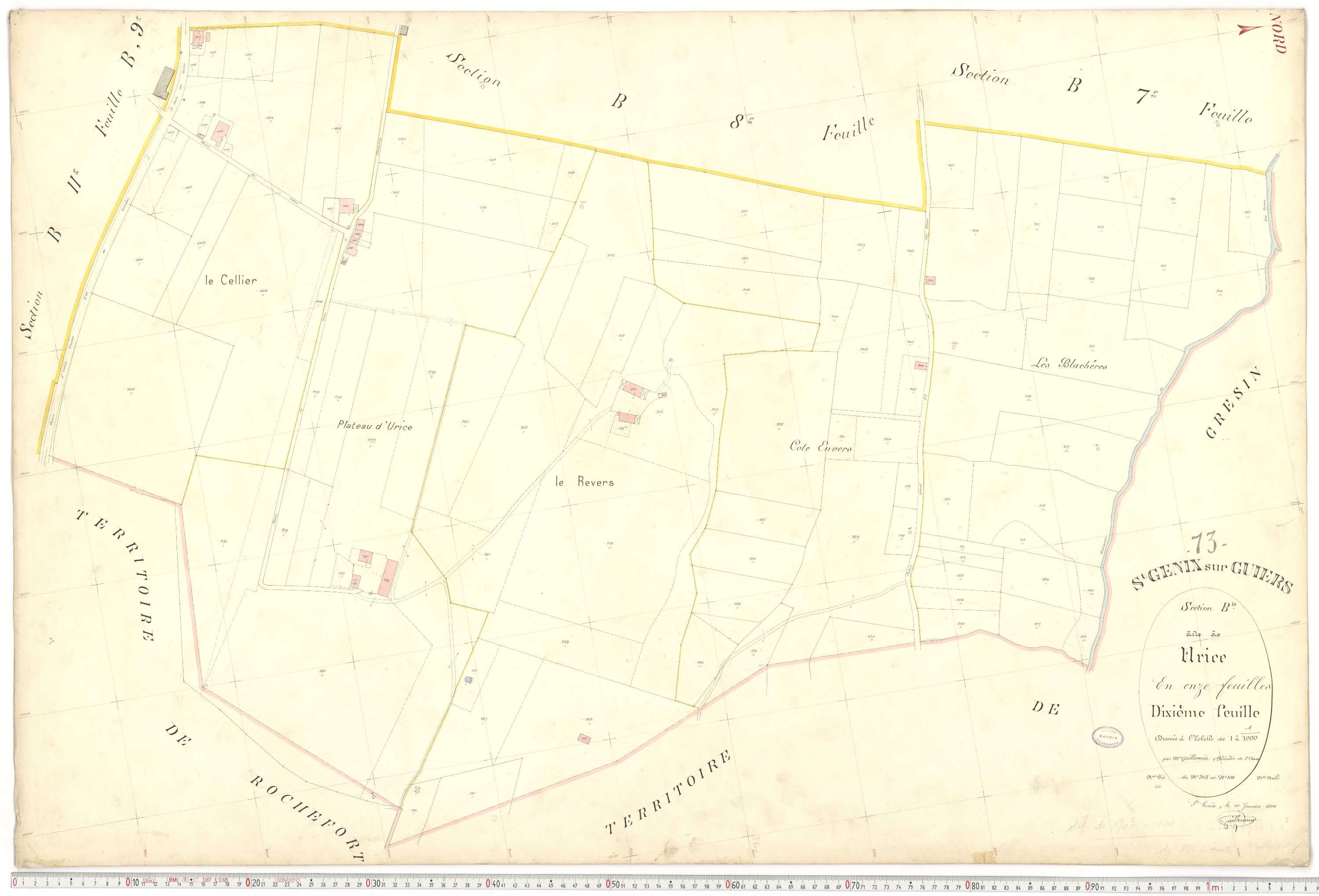Saint-Genix-sur-Guiers - Plans cadastraux du premier cadastre français.