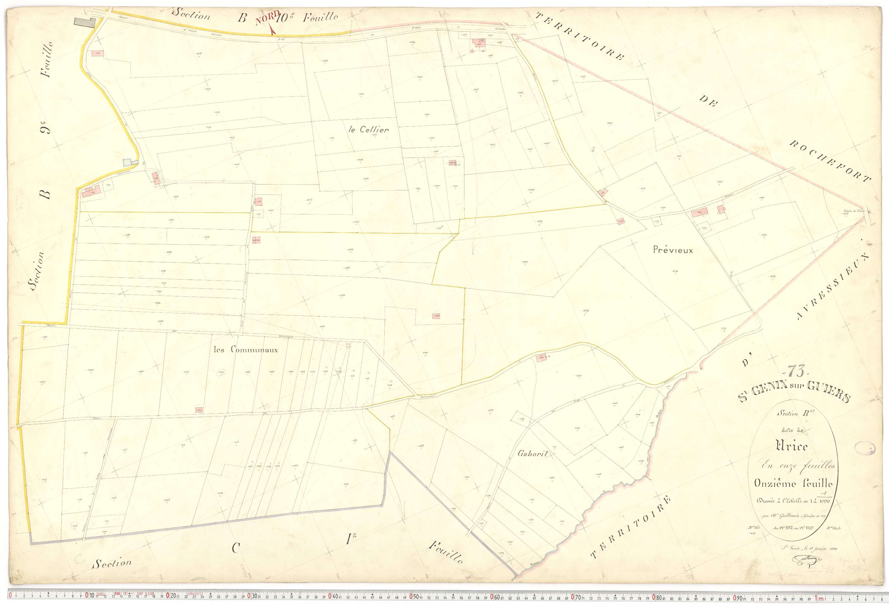 Saint-Genix-sur-Guiers - Plans cadastraux du premier cadastre français.