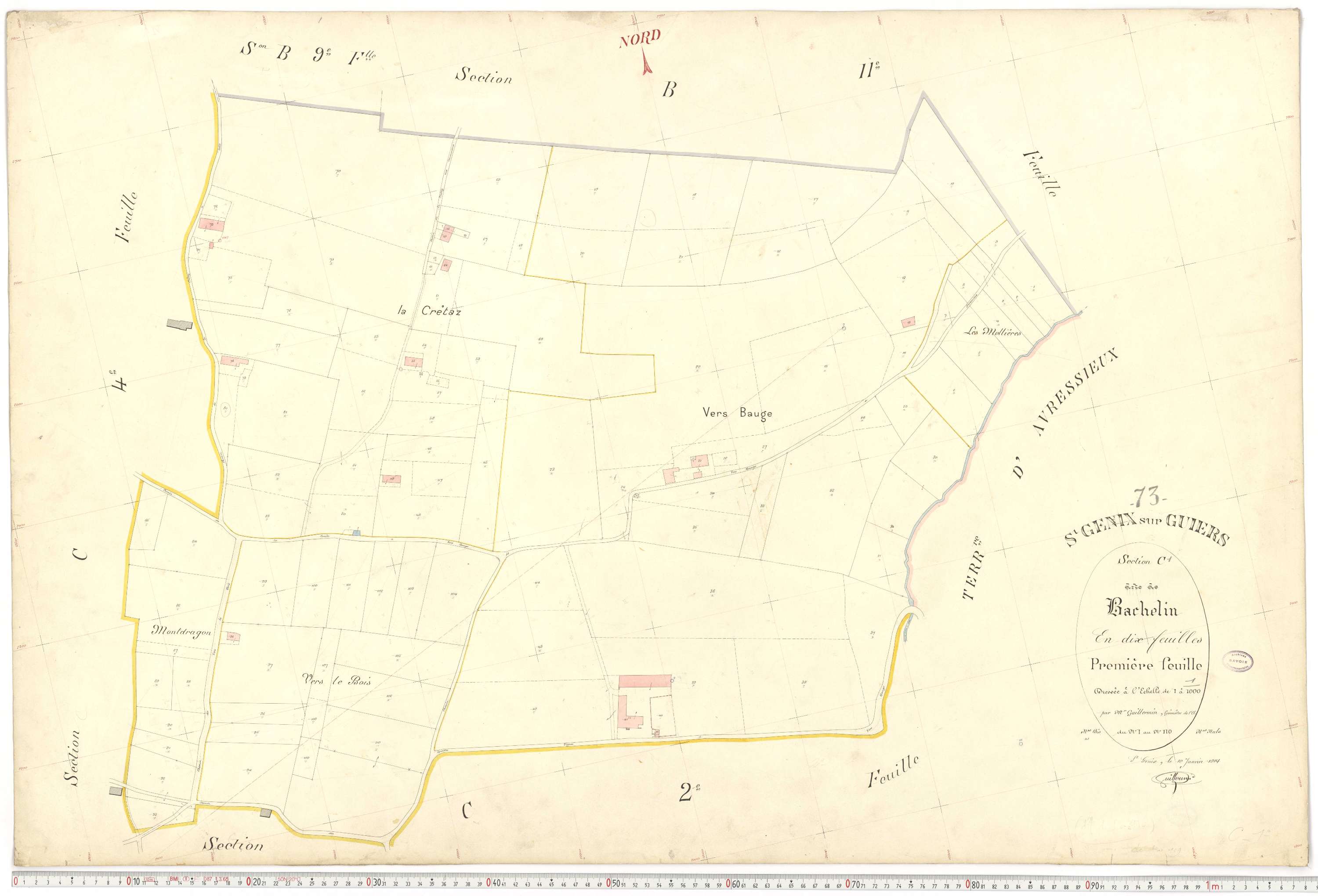 Saint-Genix-sur-Guiers - Plans cadastraux du premier cadastre français.