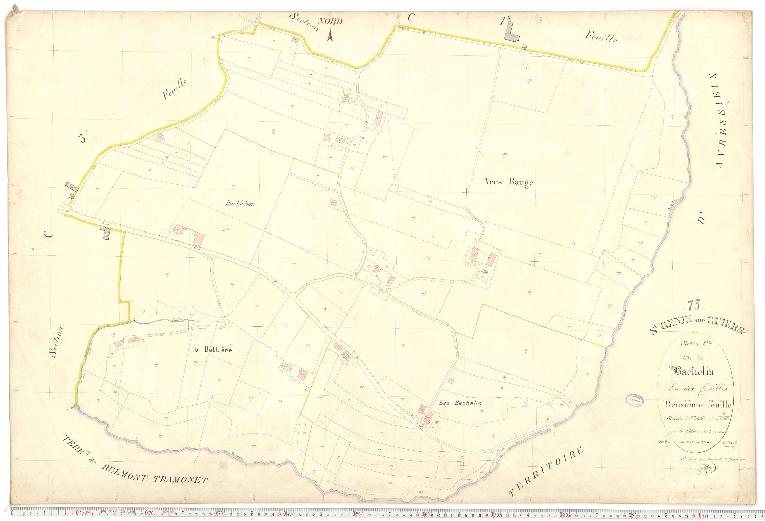 Saint-Genix-sur-Guiers - Plans cadastraux du premier cadastre français.