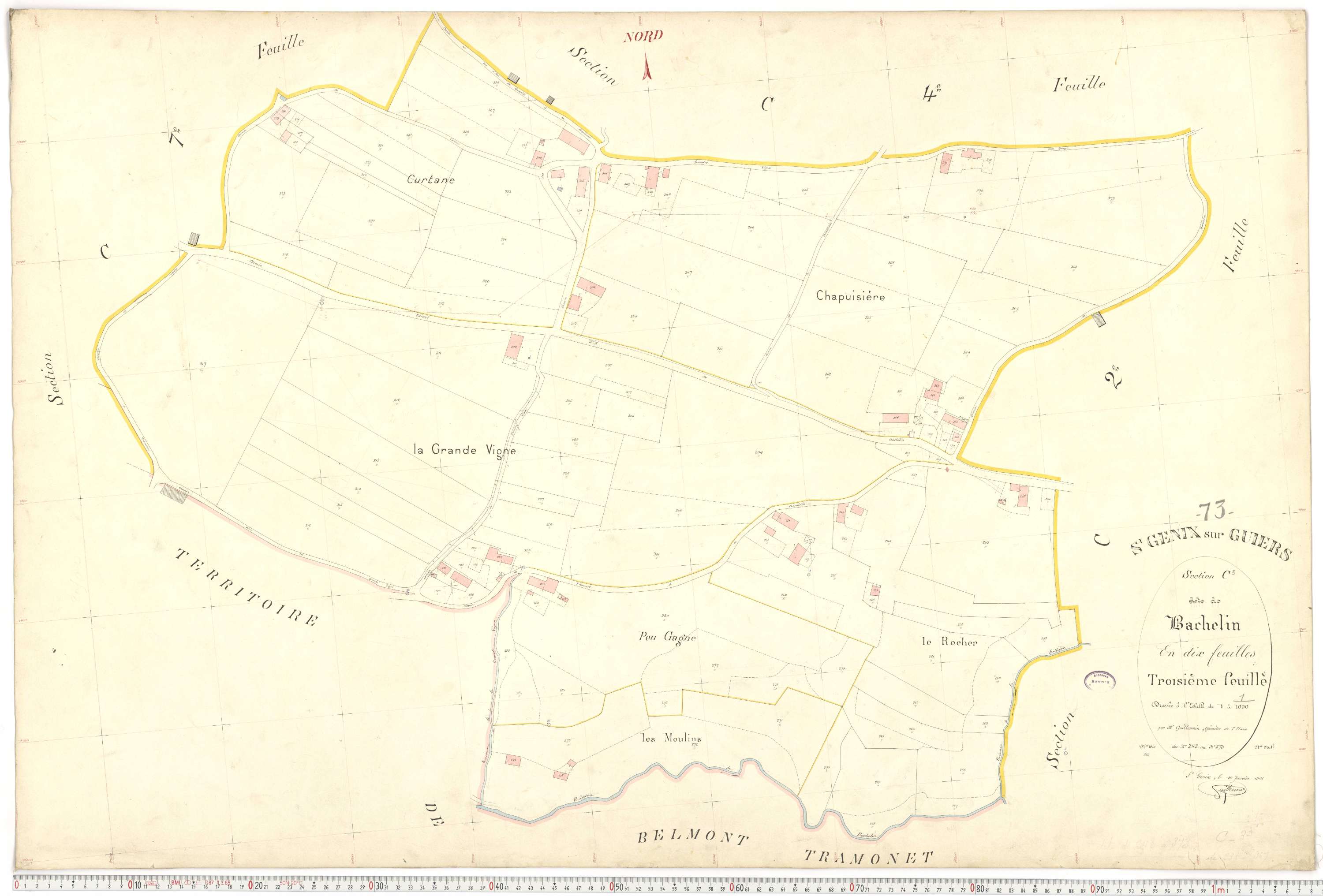 Saint-Genix-sur-Guiers - Plans cadastraux du premier cadastre français.