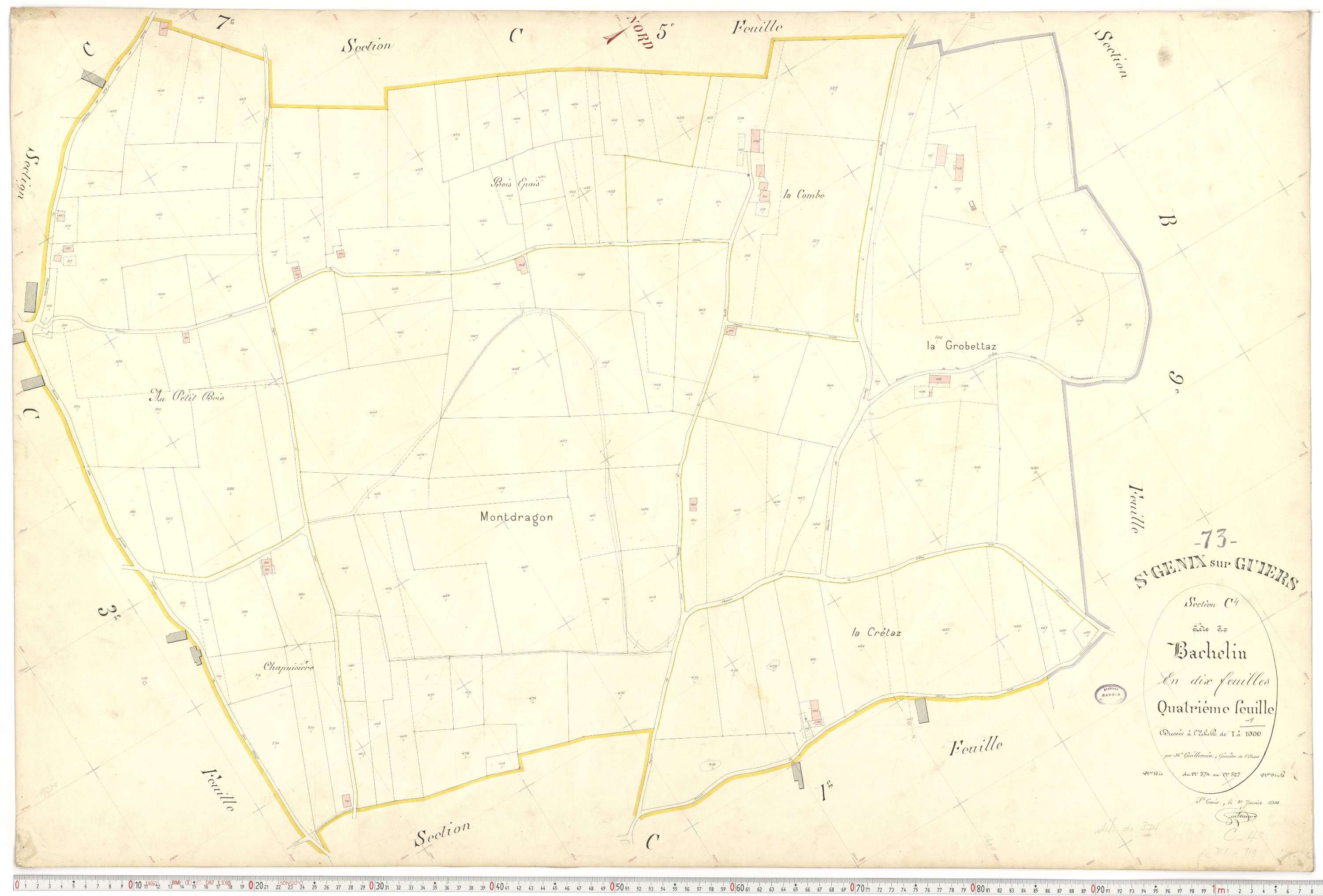 Saint-Genix-sur-Guiers - Plans cadastraux du premier cadastre français.
