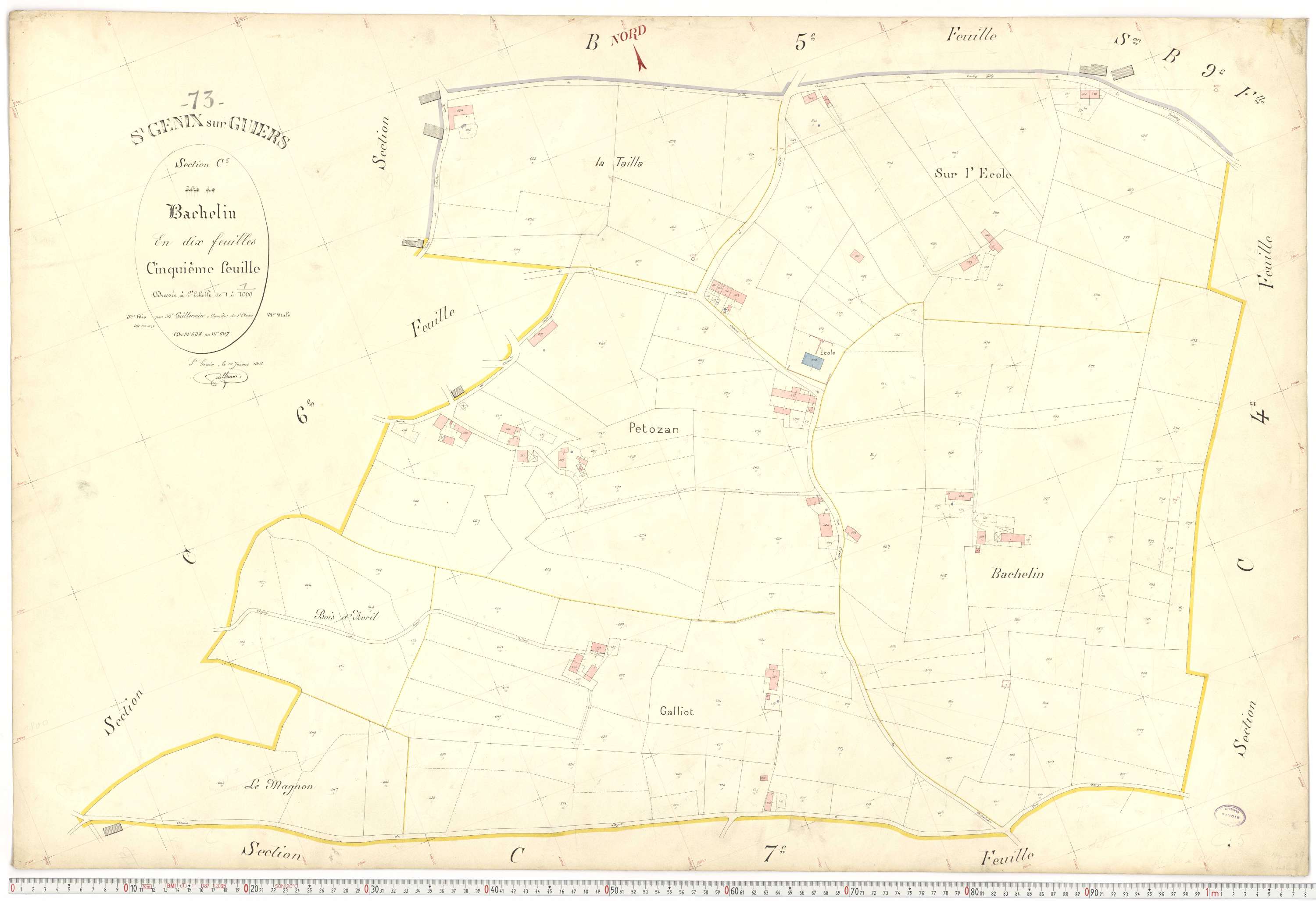 Saint-Genix-sur-Guiers - Plans cadastraux du premier cadastre français.
