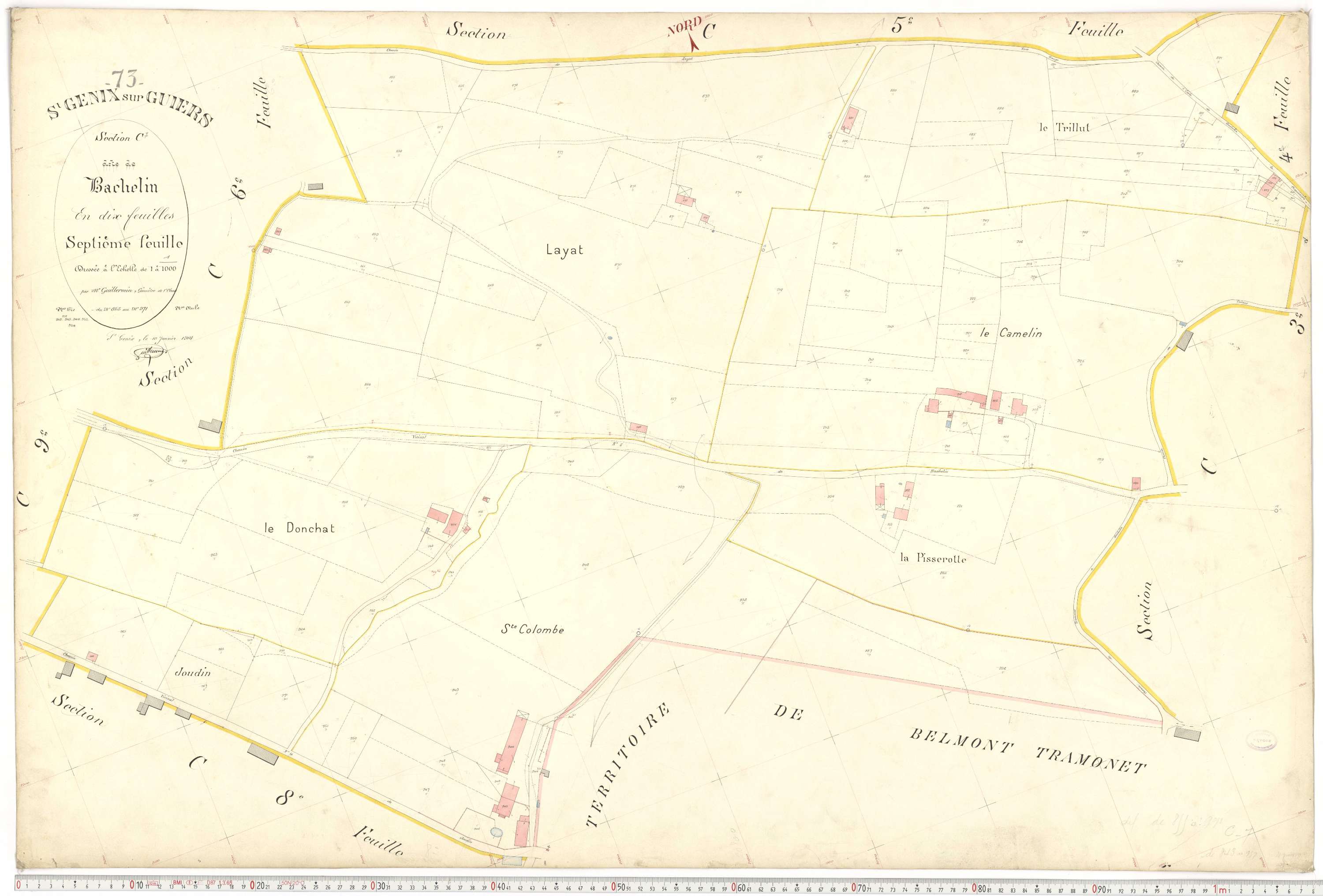 Saint-Genix-sur-Guiers - Plans cadastraux du premier cadastre français.