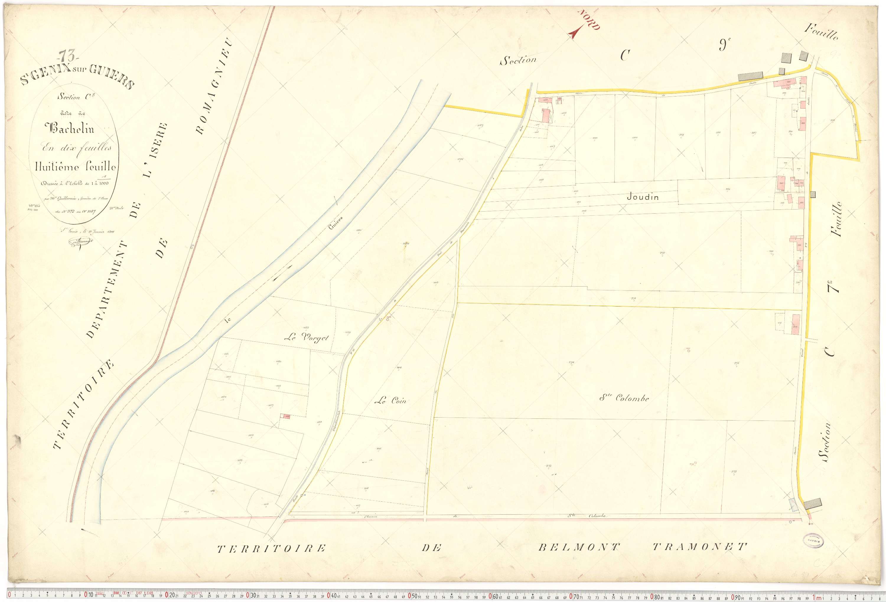 Saint-Genix-sur-Guiers - Plans cadastraux du premier cadastre français.