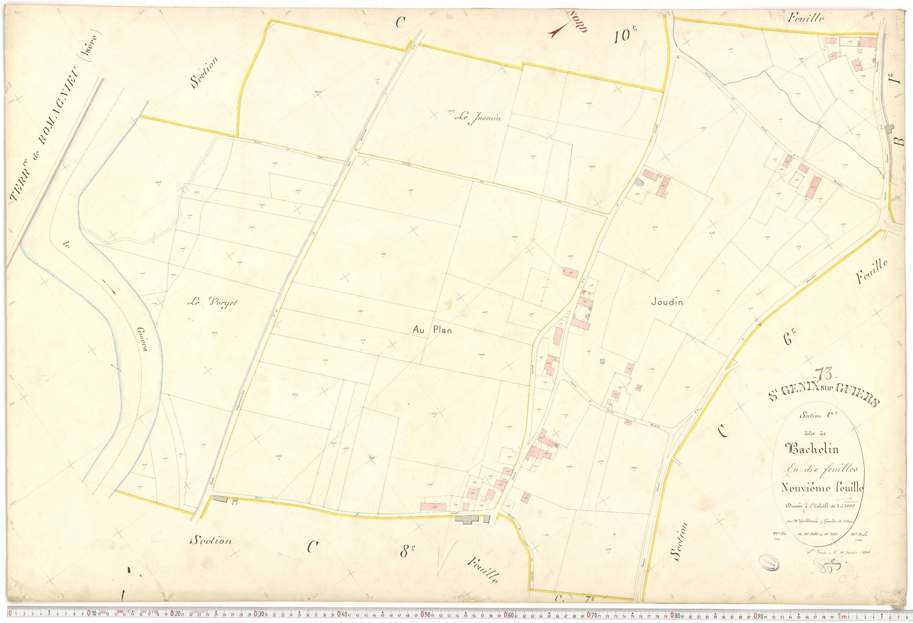 Saint-Genix-sur-Guiers - Plans cadastraux du premier cadastre français.