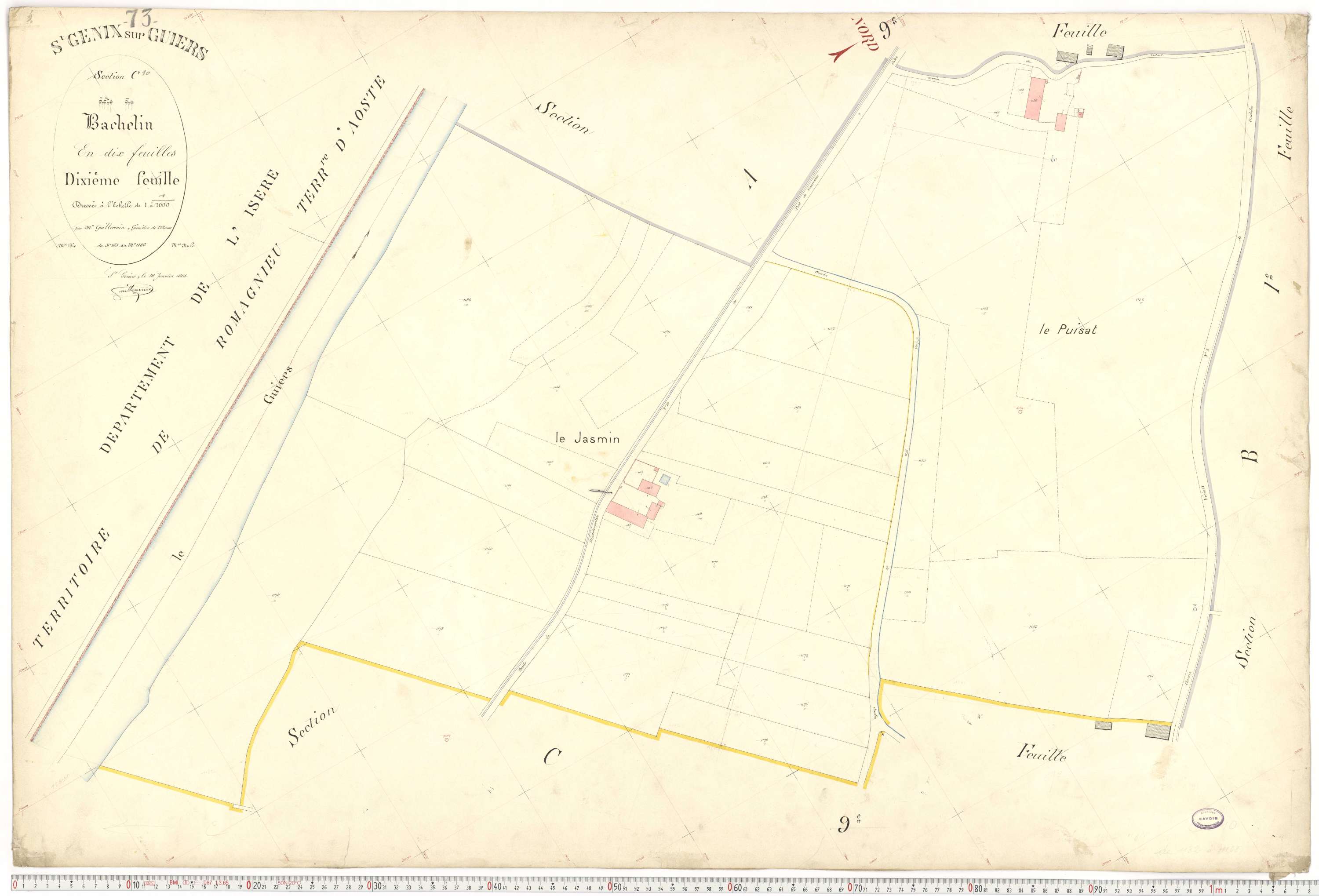 Saint-Genix-sur-Guiers - Plans cadastraux du premier cadastre français.