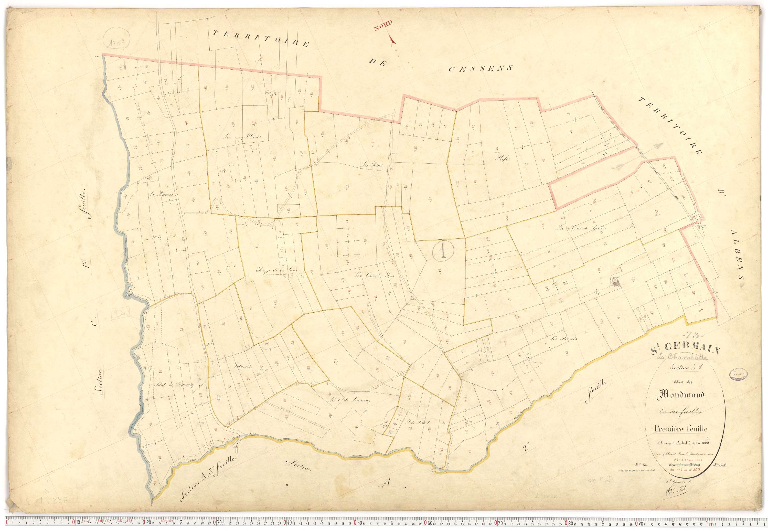 Saint-Germain-la-Chambotte - Plans cadastraux du premier cadastre français.