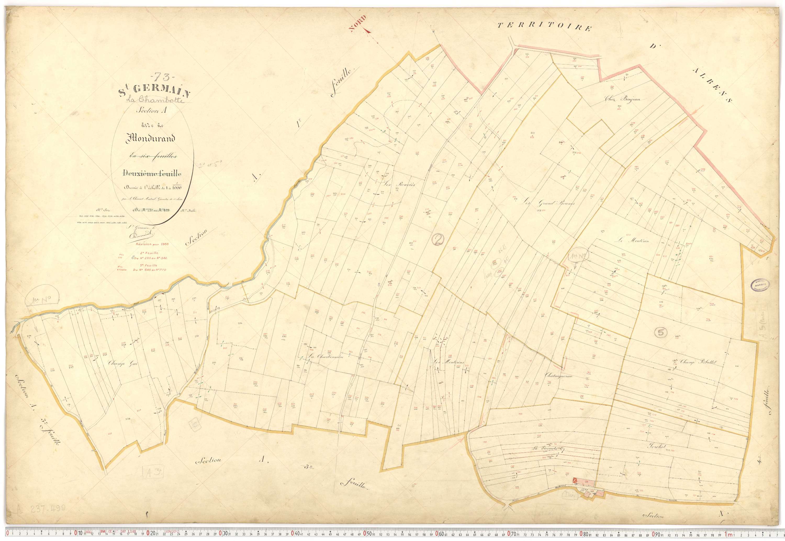 Saint-Germain-la-Chambotte - Plans cadastraux du premier cadastre français.