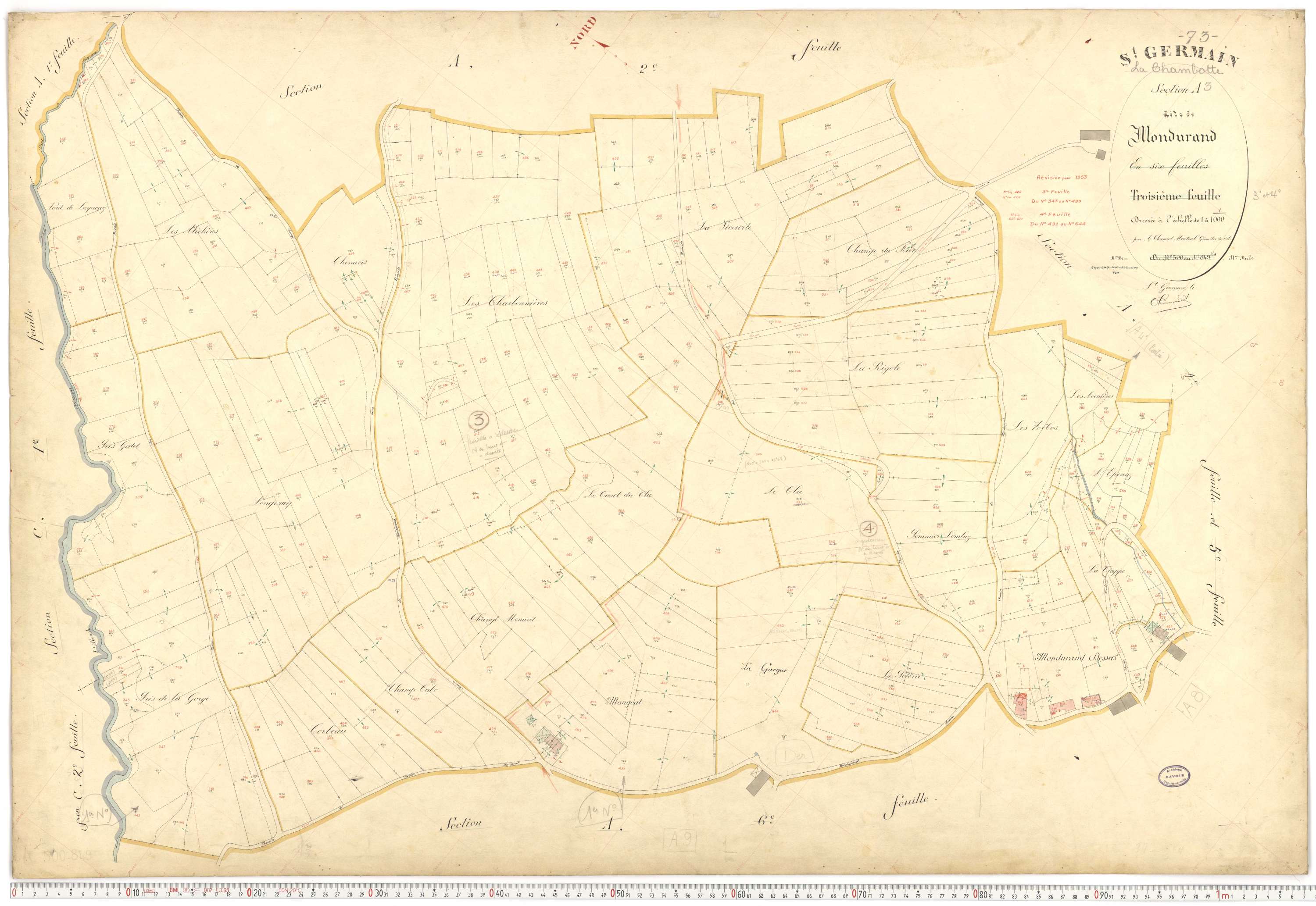 Saint-Germain-la-Chambotte - Plans cadastraux du premier cadastre français.