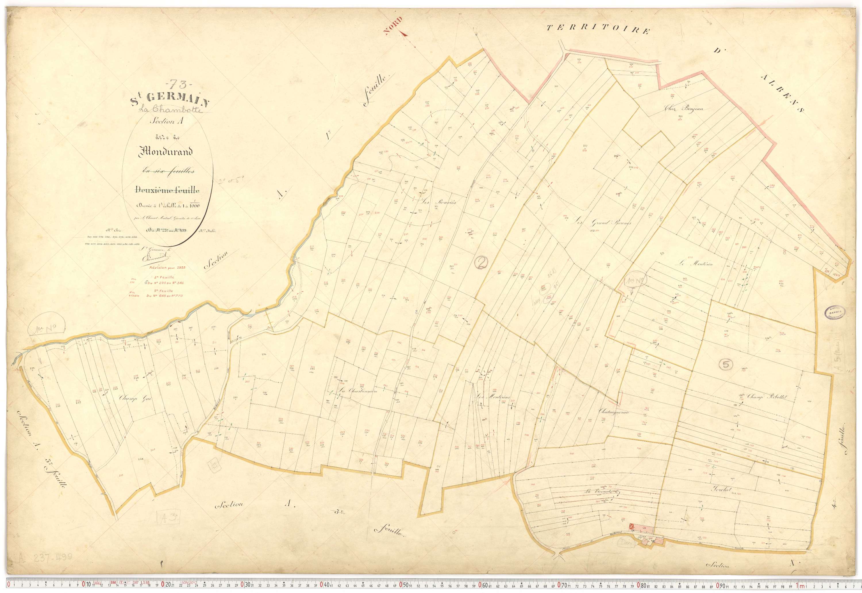 Saint-Germain-la-Chambotte - Plans cadastraux du premier cadastre français.