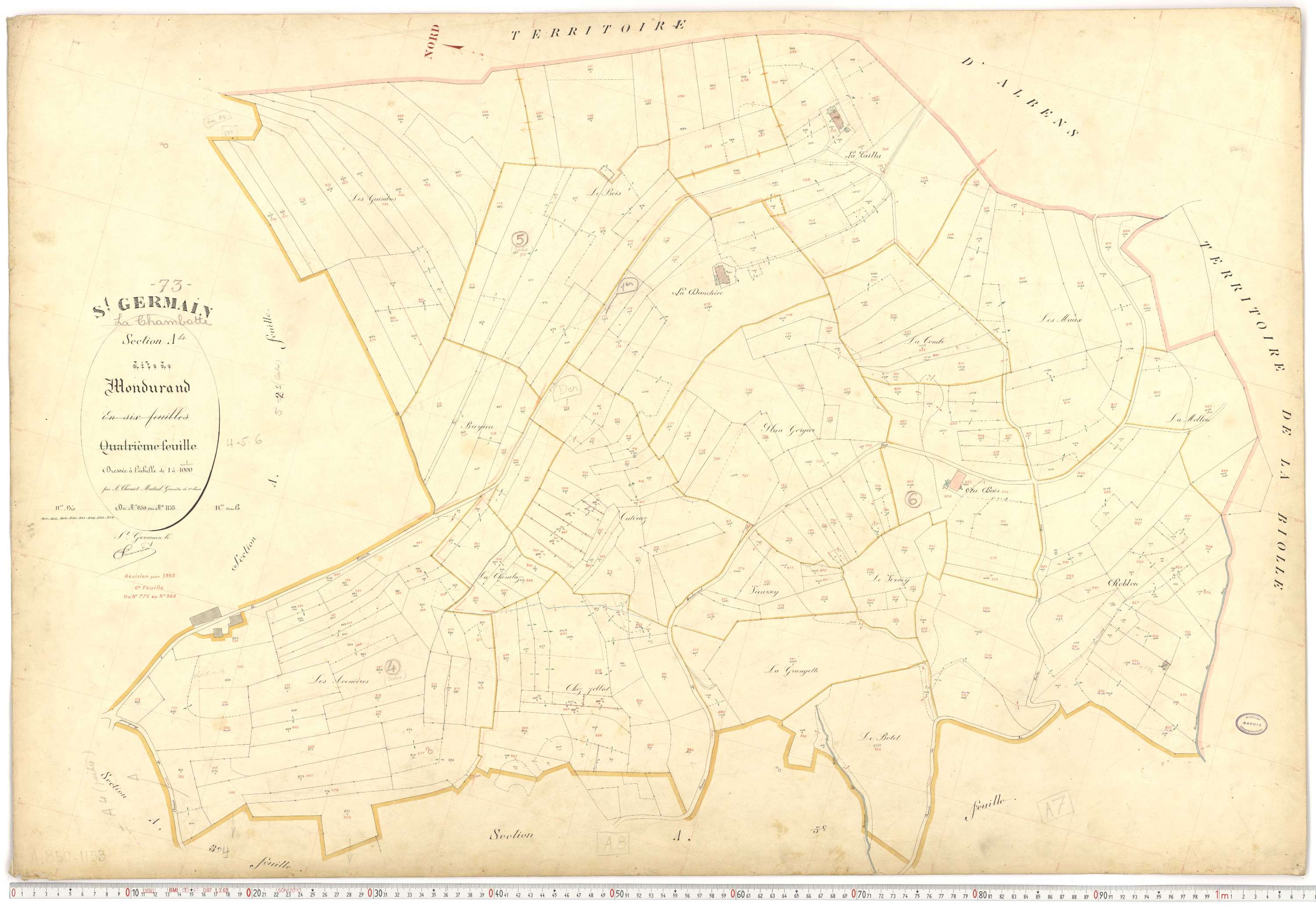 Saint-Germain-la-Chambotte - Plans cadastraux du premier cadastre français.