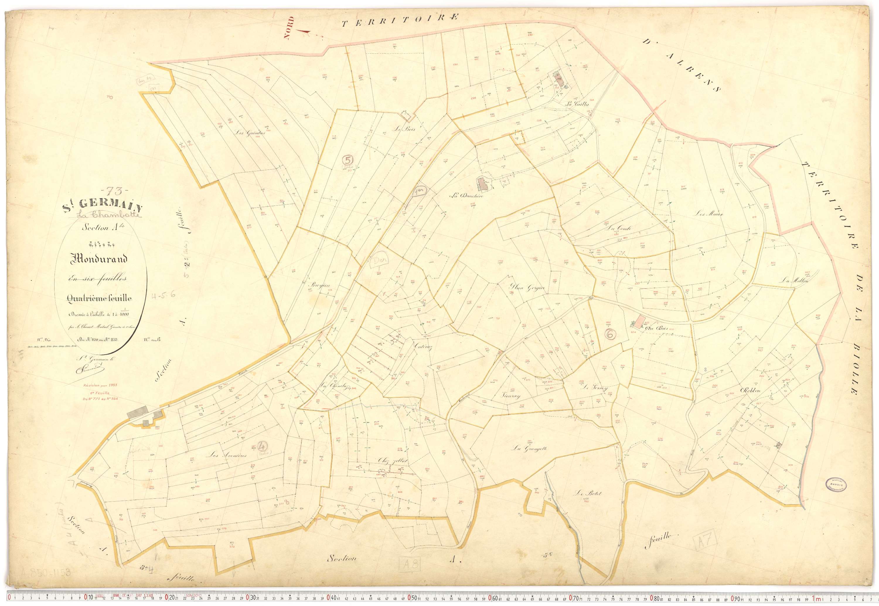 Saint-Germain-la-Chambotte - Plans cadastraux du premier cadastre français.