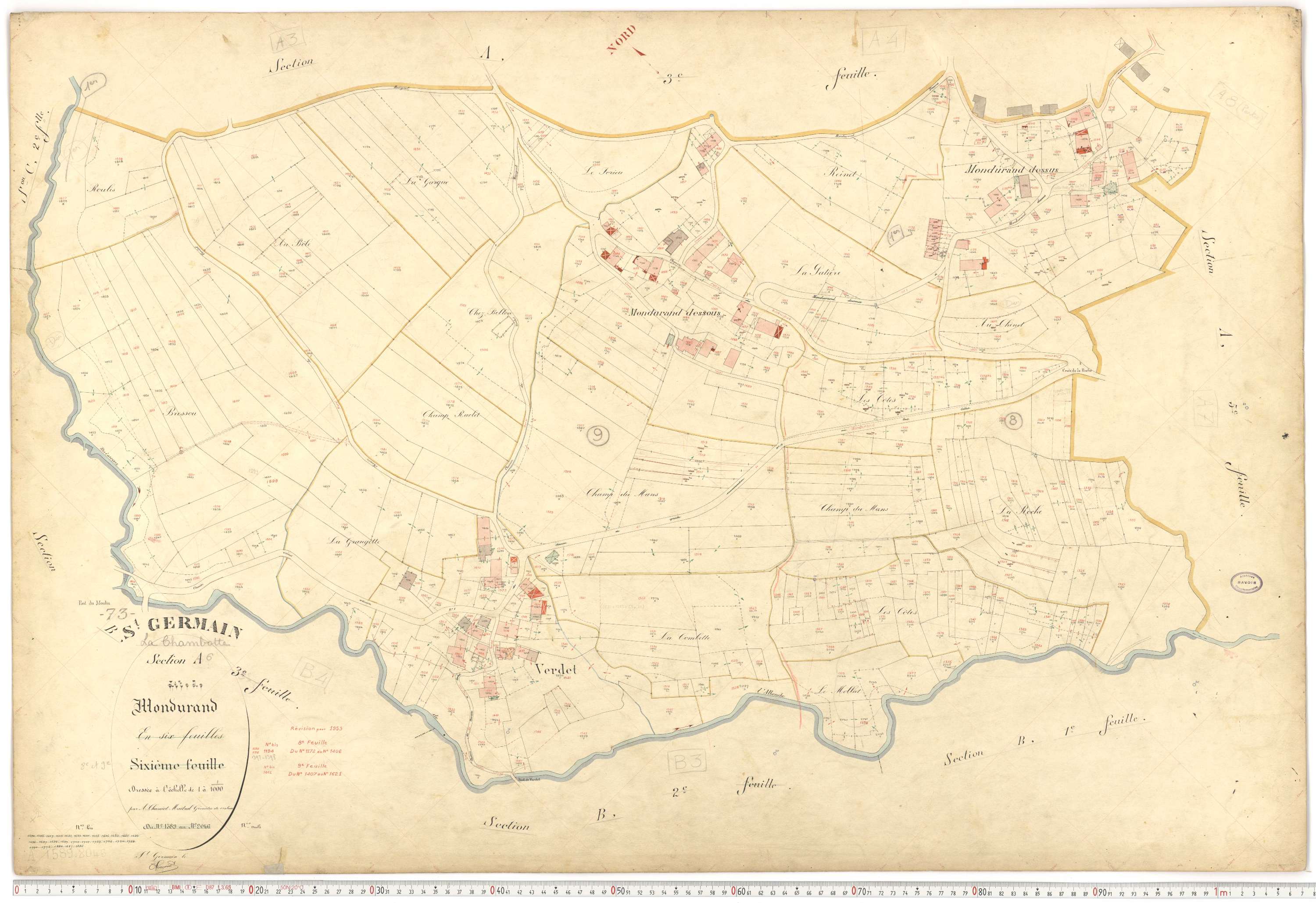 Saint-Germain-la-Chambotte - Plans cadastraux du premier cadastre français.