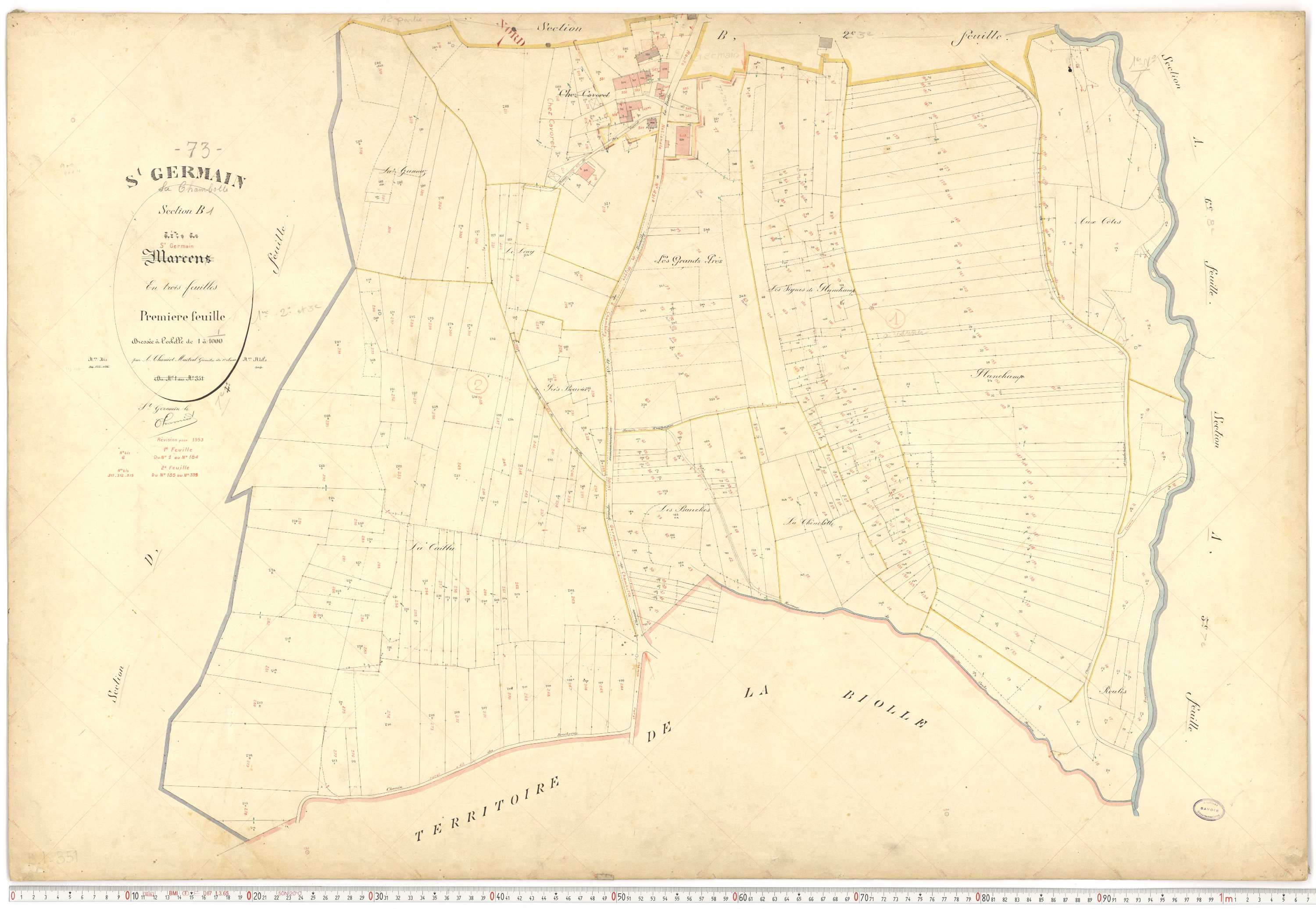 Saint-Germain-la-Chambotte - Plans cadastraux du premier cadastre français.