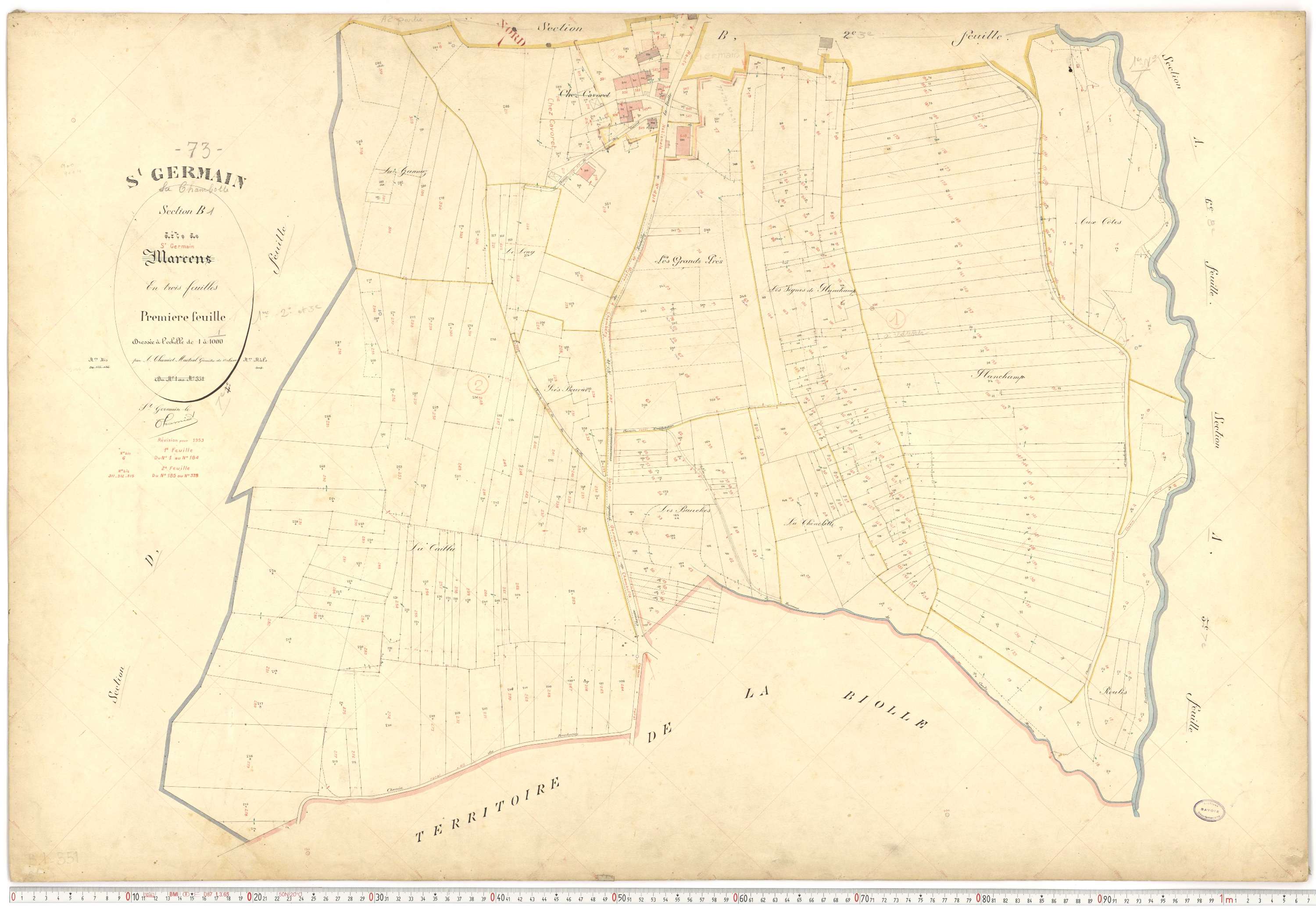Saint-Germain-la-Chambotte - Plans cadastraux du premier cadastre français.