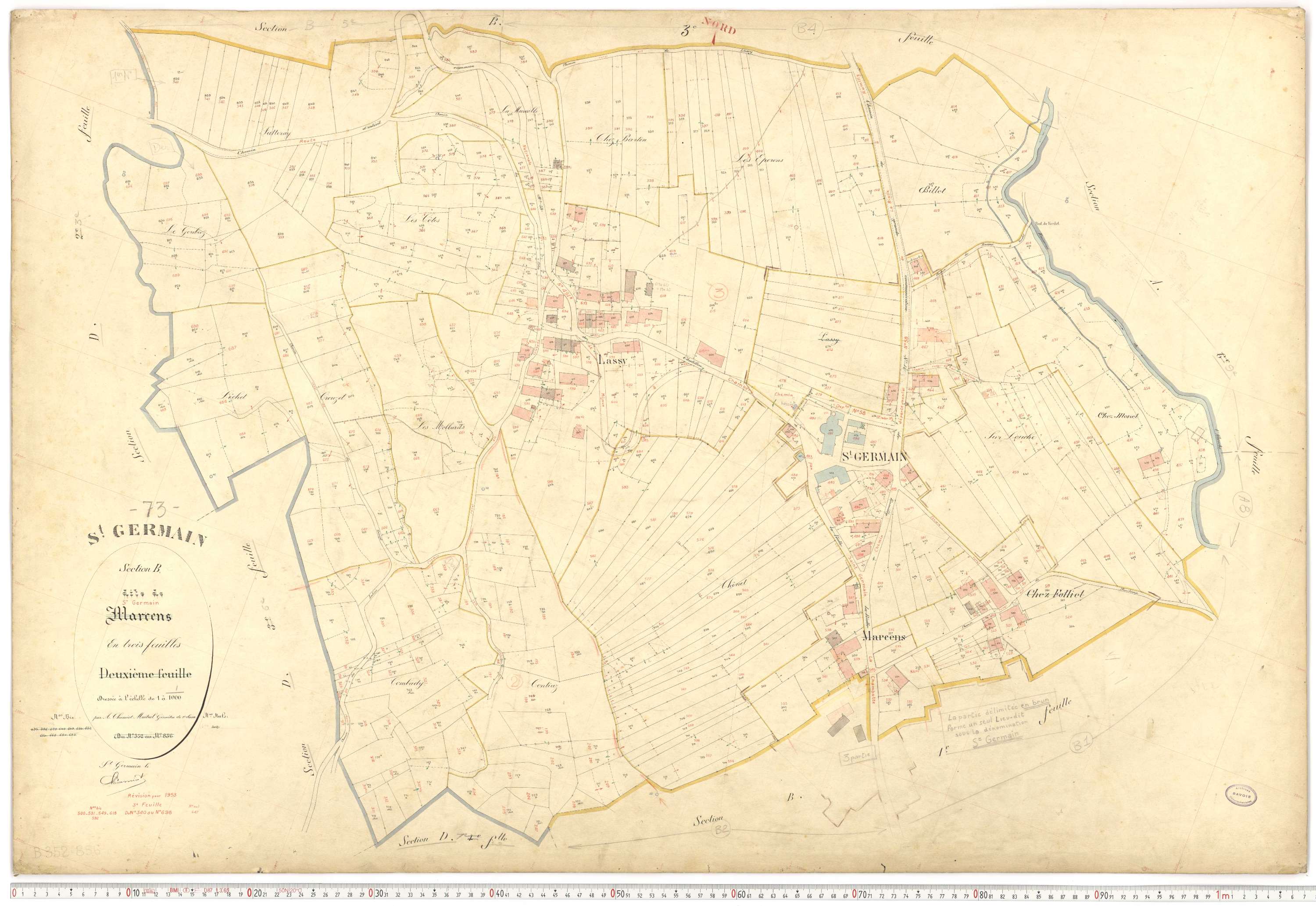 Saint-Germain-la-Chambotte - Plans cadastraux du premier cadastre français.
