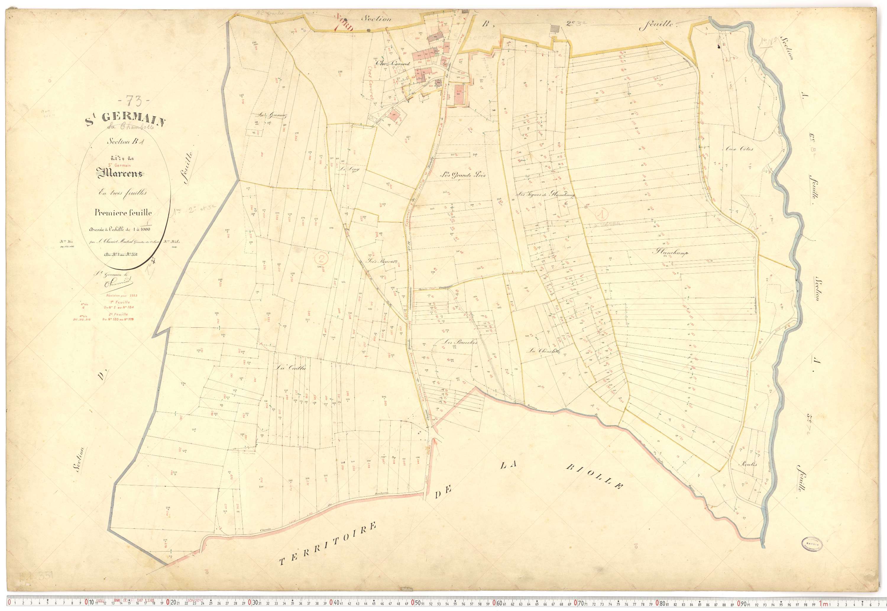Saint-Germain-la-Chambotte - Plans cadastraux du premier cadastre français.