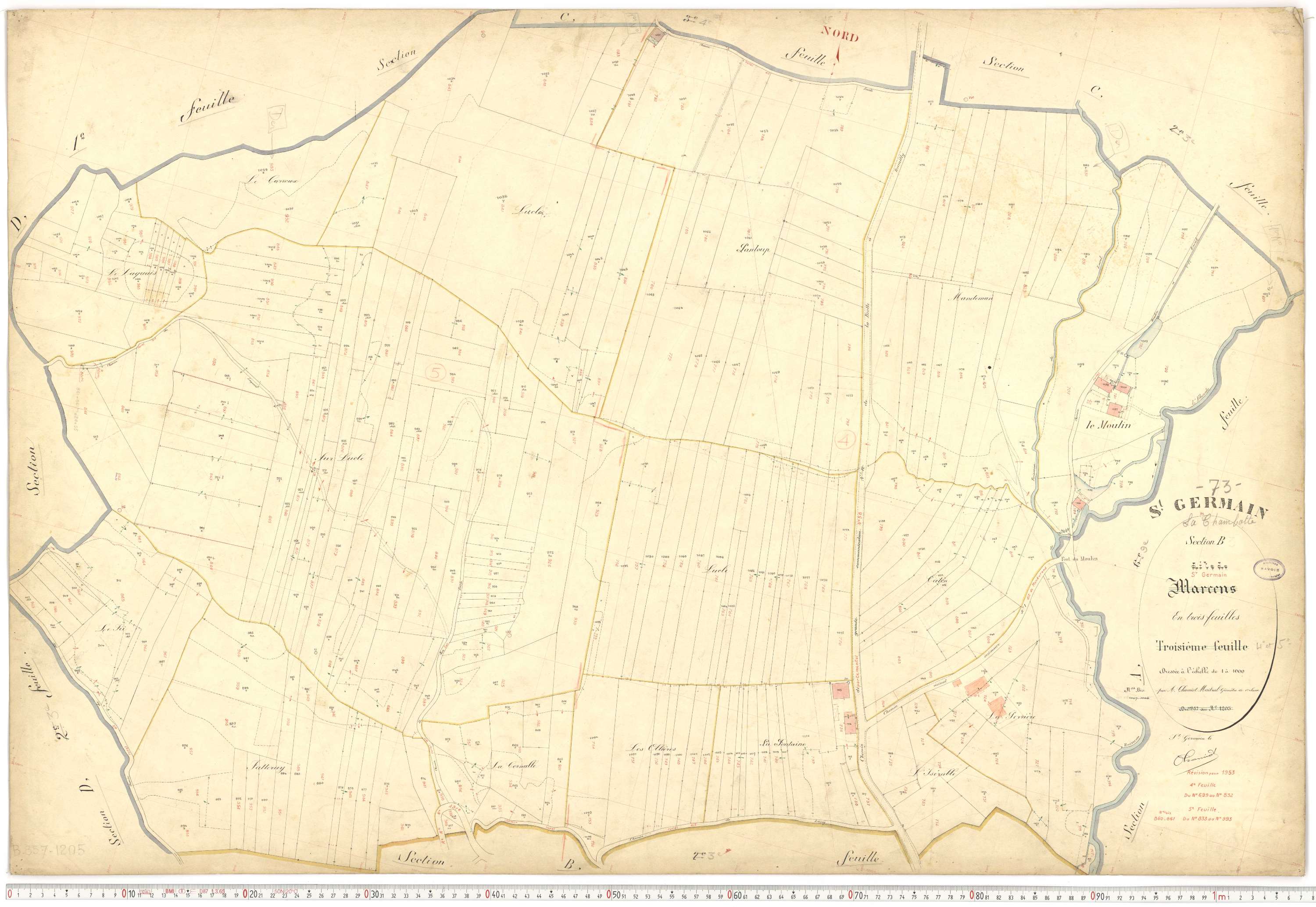 Saint-Germain-la-Chambotte - Plans cadastraux du premier cadastre français.