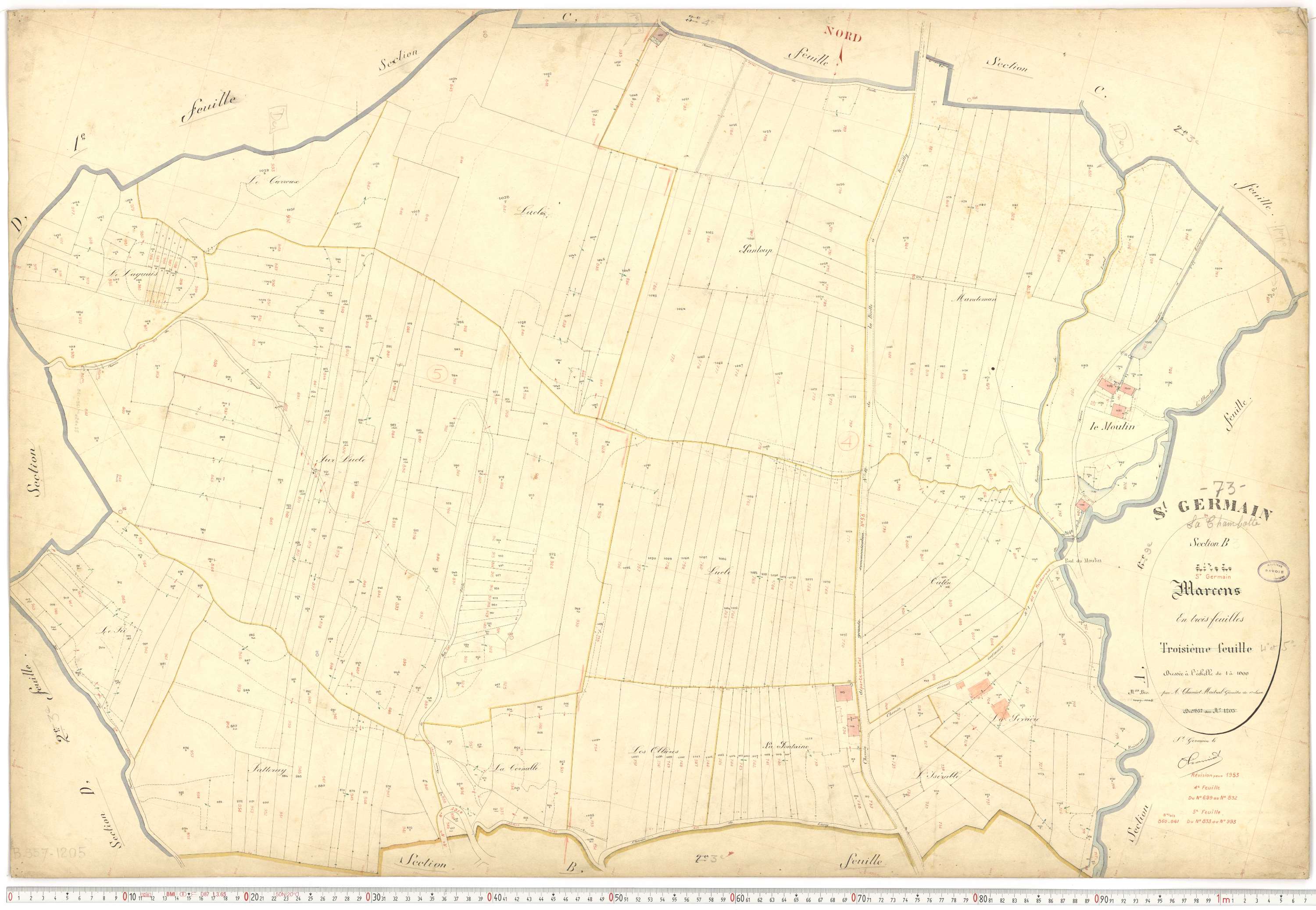 Saint-Germain-la-Chambotte - Plans cadastraux du premier cadastre français.