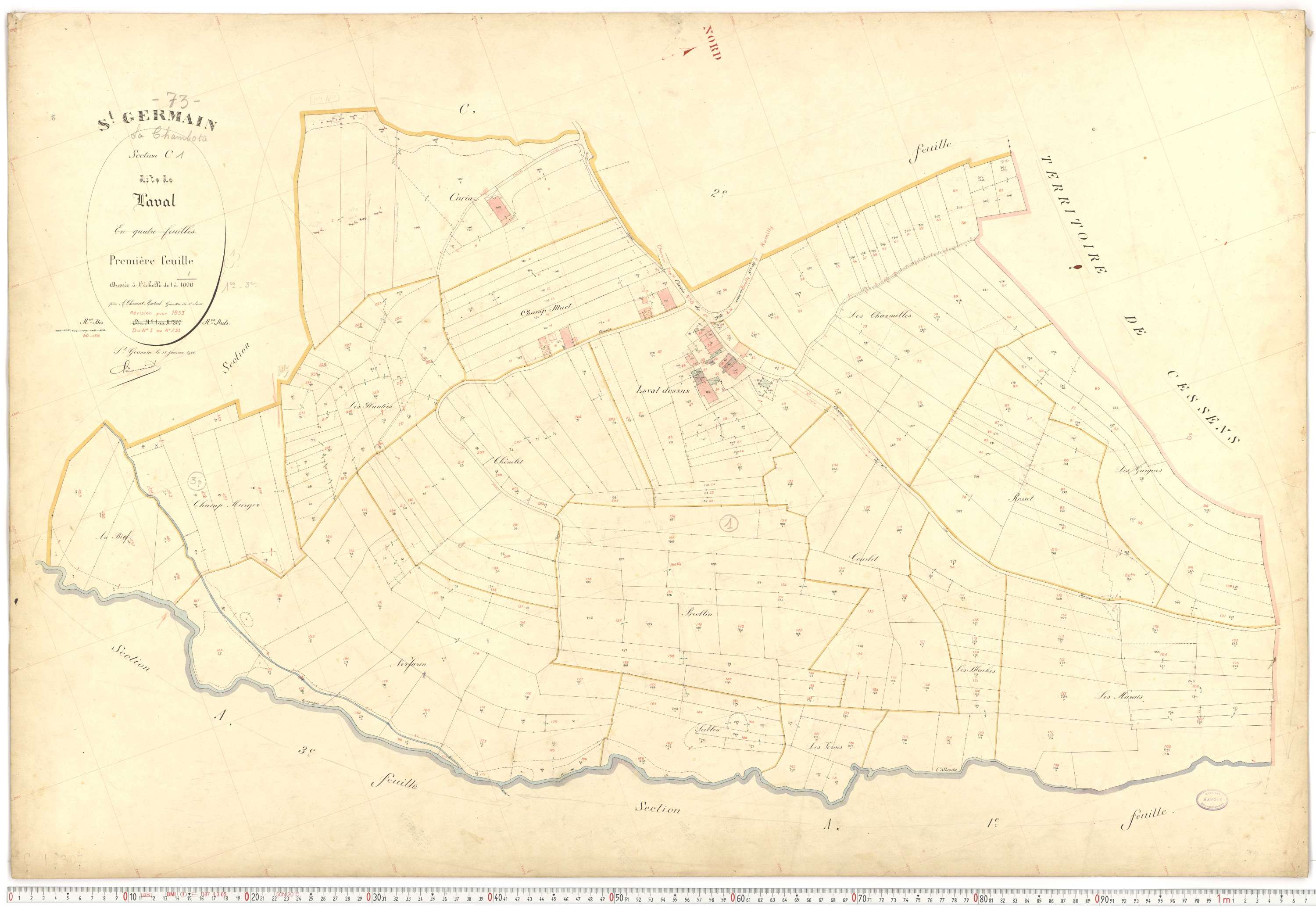 Saint-Germain-la-Chambotte - Plans cadastraux du premier cadastre français.