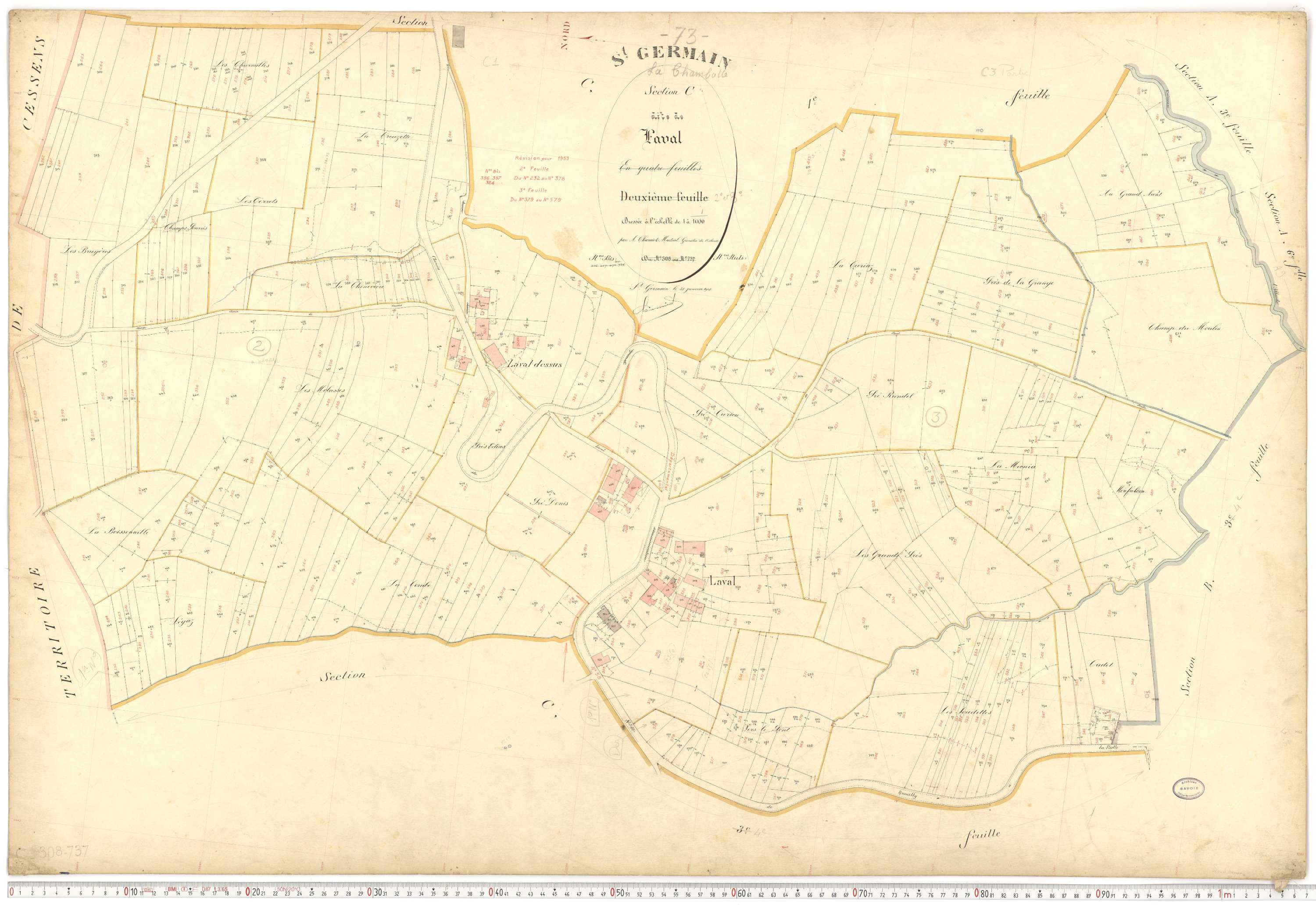 Saint-Germain-la-Chambotte - Plans cadastraux du premier cadastre français.