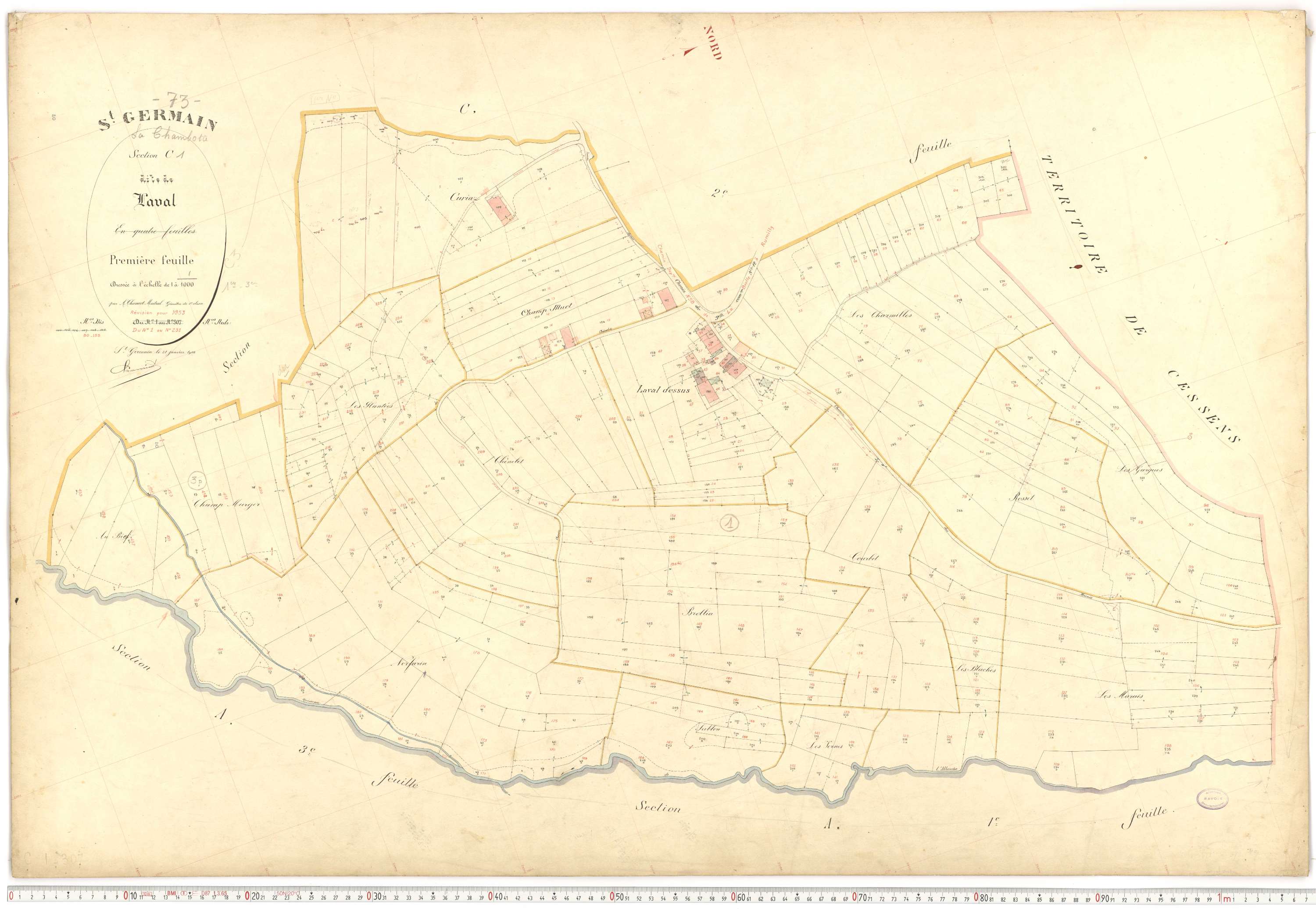Saint-Germain-la-Chambotte - Plans cadastraux du premier cadastre français.